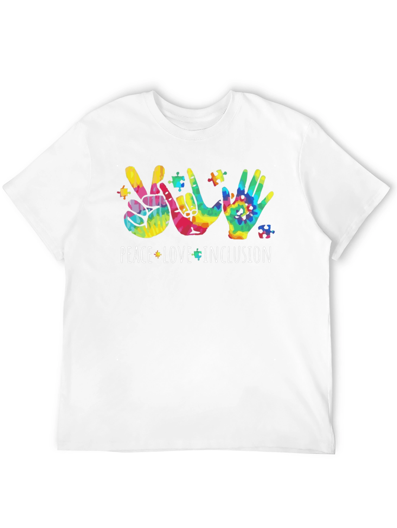 Peace Love Inclusion Autism Awareness T-Shirt