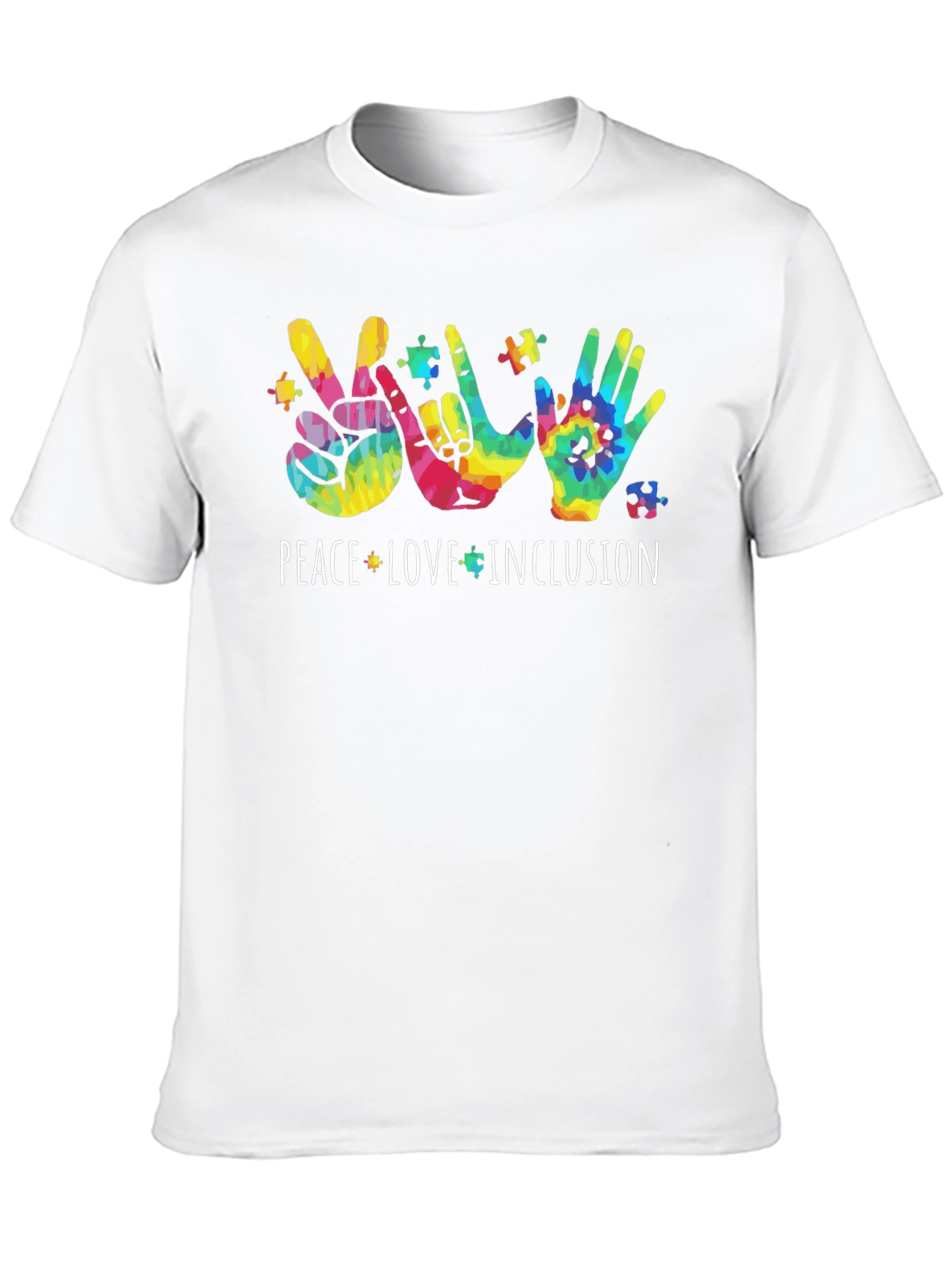 Peace Love Inclusion Autism Awareness T-Shirt