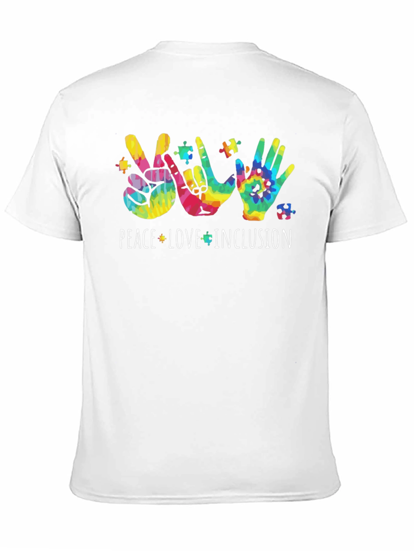 Peace Love Inclusion Autism Awareness T-Shirt