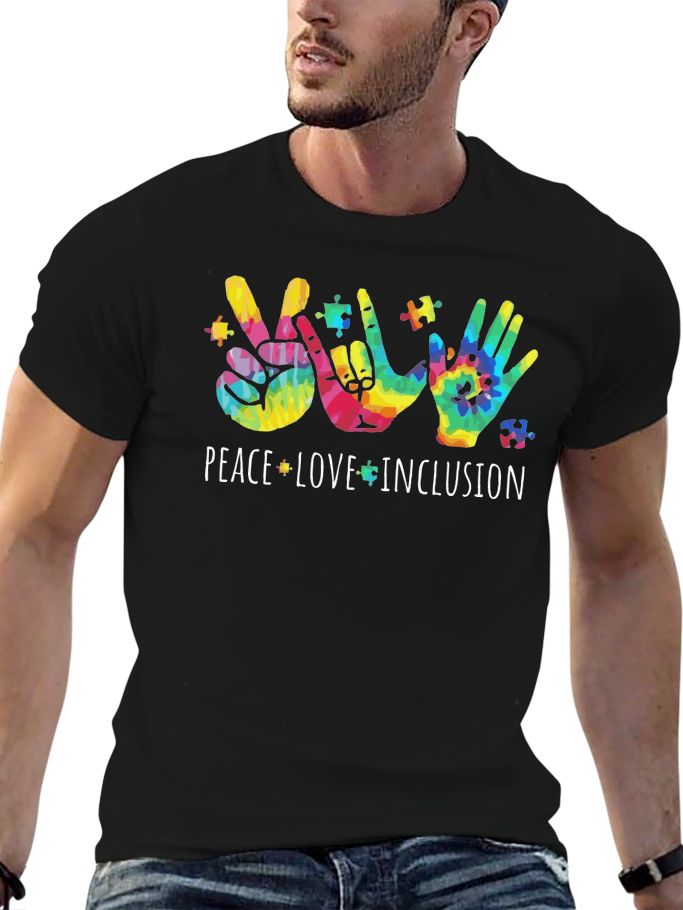 Peace Love Inclusion Autism Awareness T-Shirt