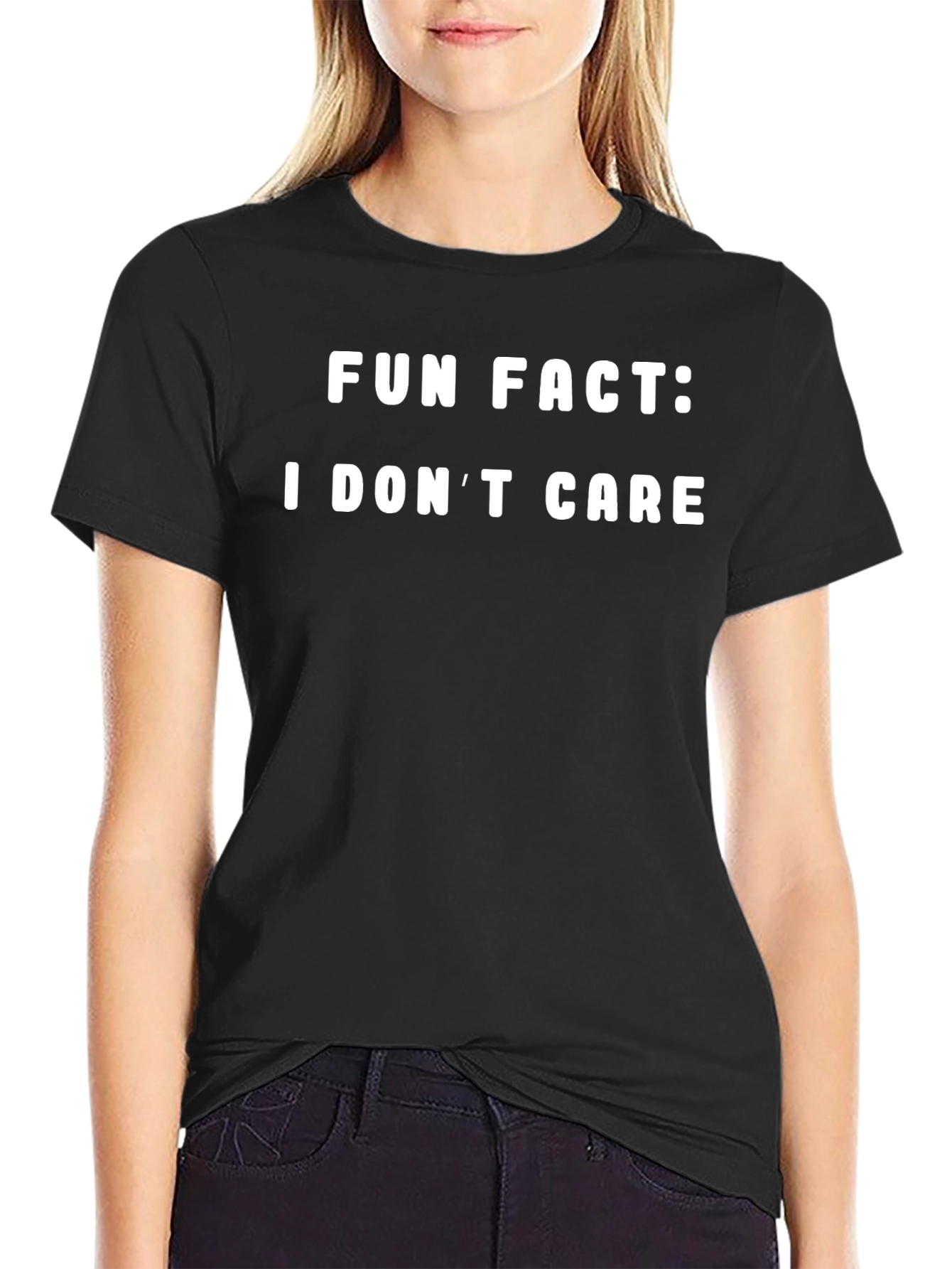 Fun Fact I Dont Care Black T-Shirt