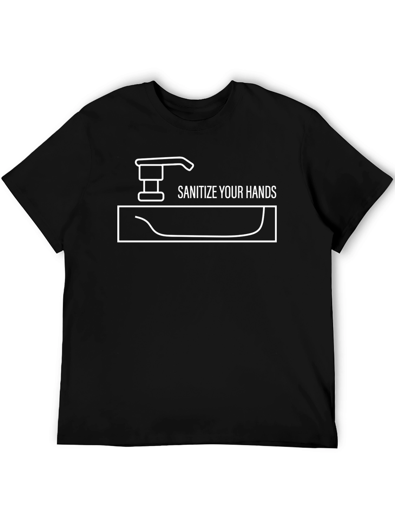 Sanitize Your Hands Graphic Tee - Black