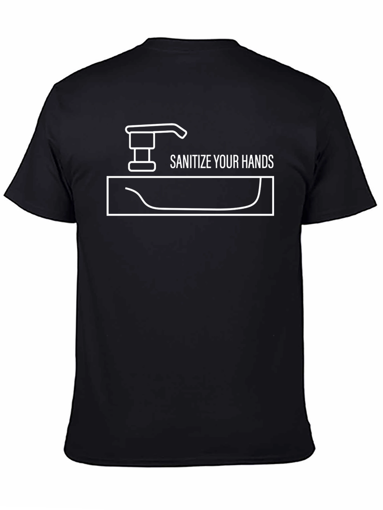 Sanitize Your Hands Graphic Tee - Black