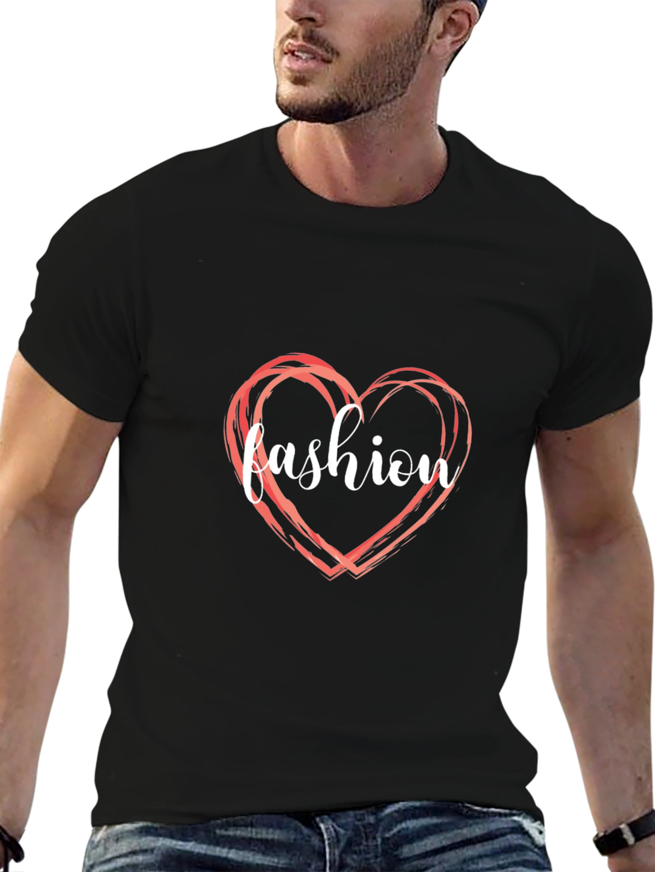 Fashion Heart Graphic Tee - Stylish Casual Wear