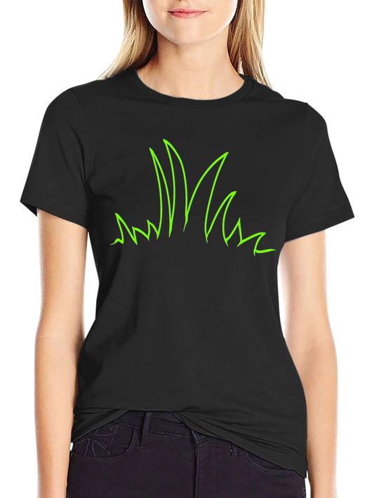 Green Grass Graphic Tee - Black Casual Shirt