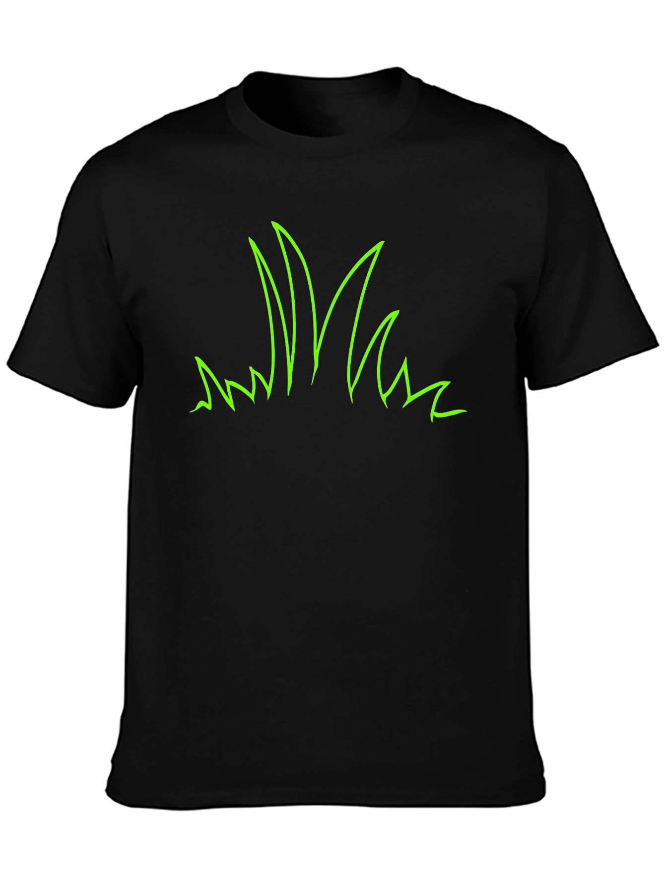 Green Grass Graphic Tee - Black Casual Shirt