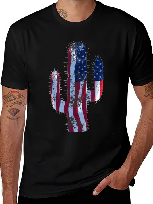 American Flag Cactus Graphic Tee