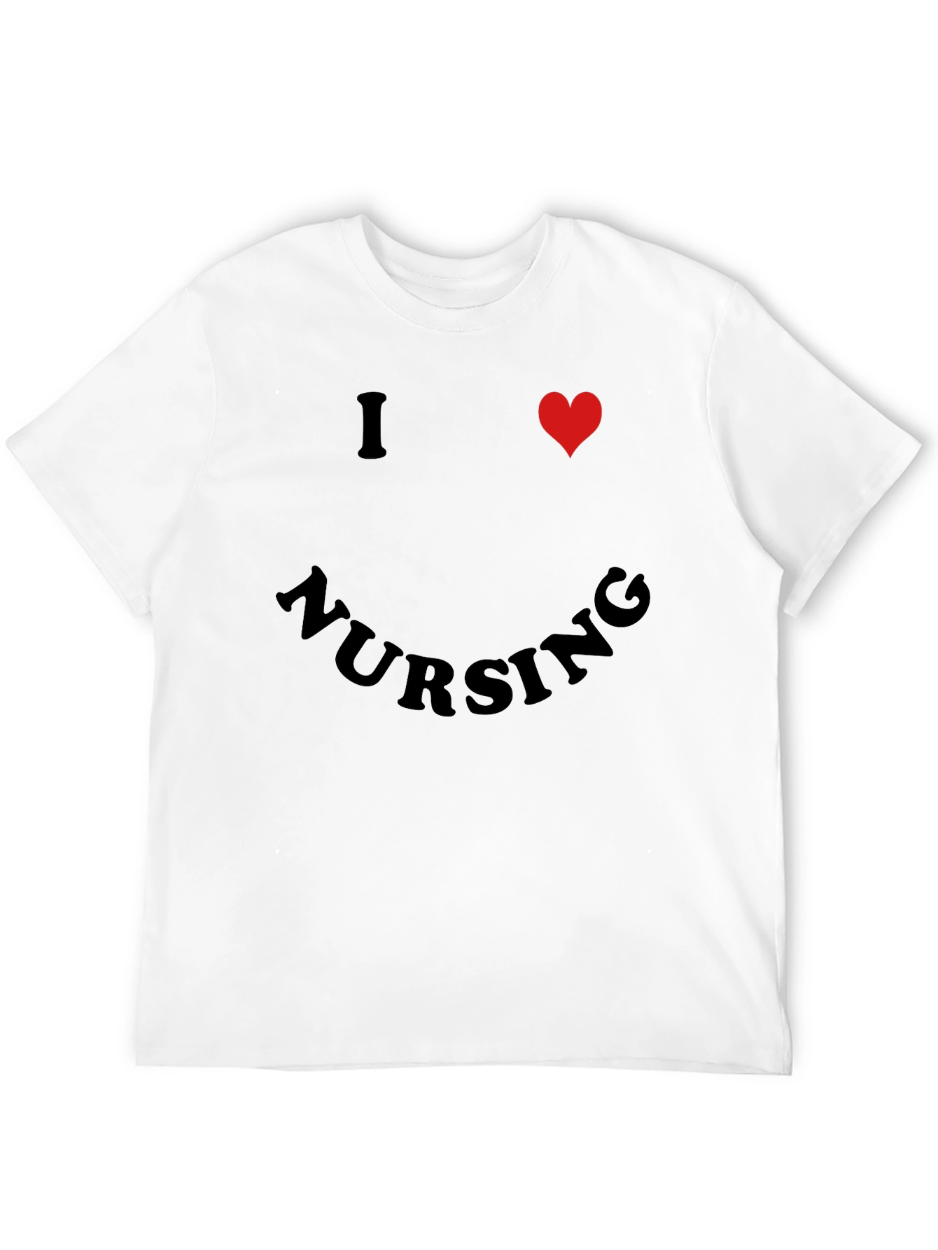 I Heart Nursing Black Graphic T-Shirt