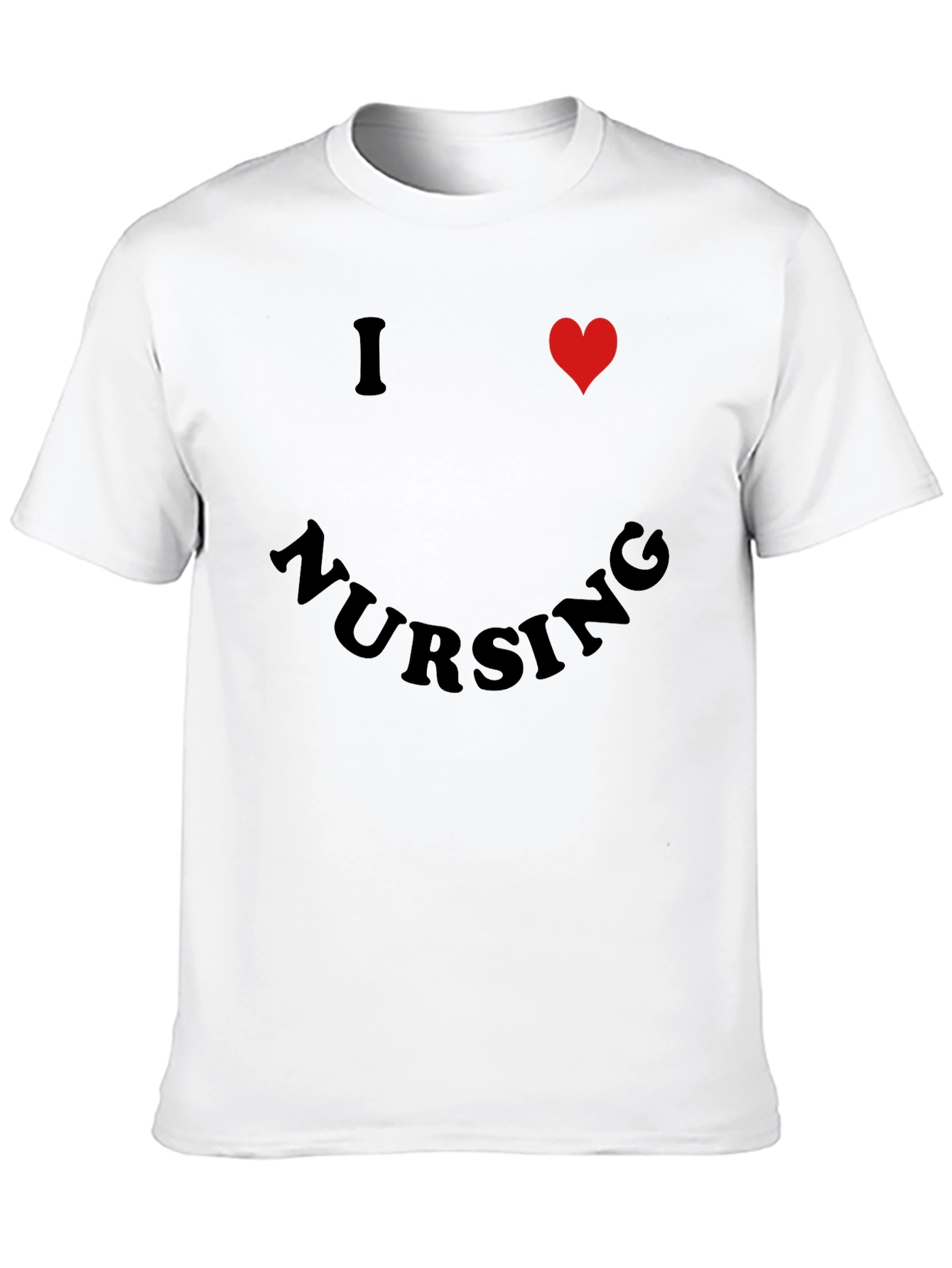 I Heart Nursing Black Graphic T-Shirt