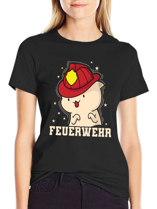 Cartoon Firefighter T-Shirt