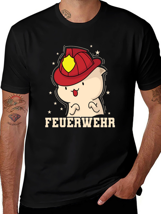Cartoon Firefighter T-Shirt