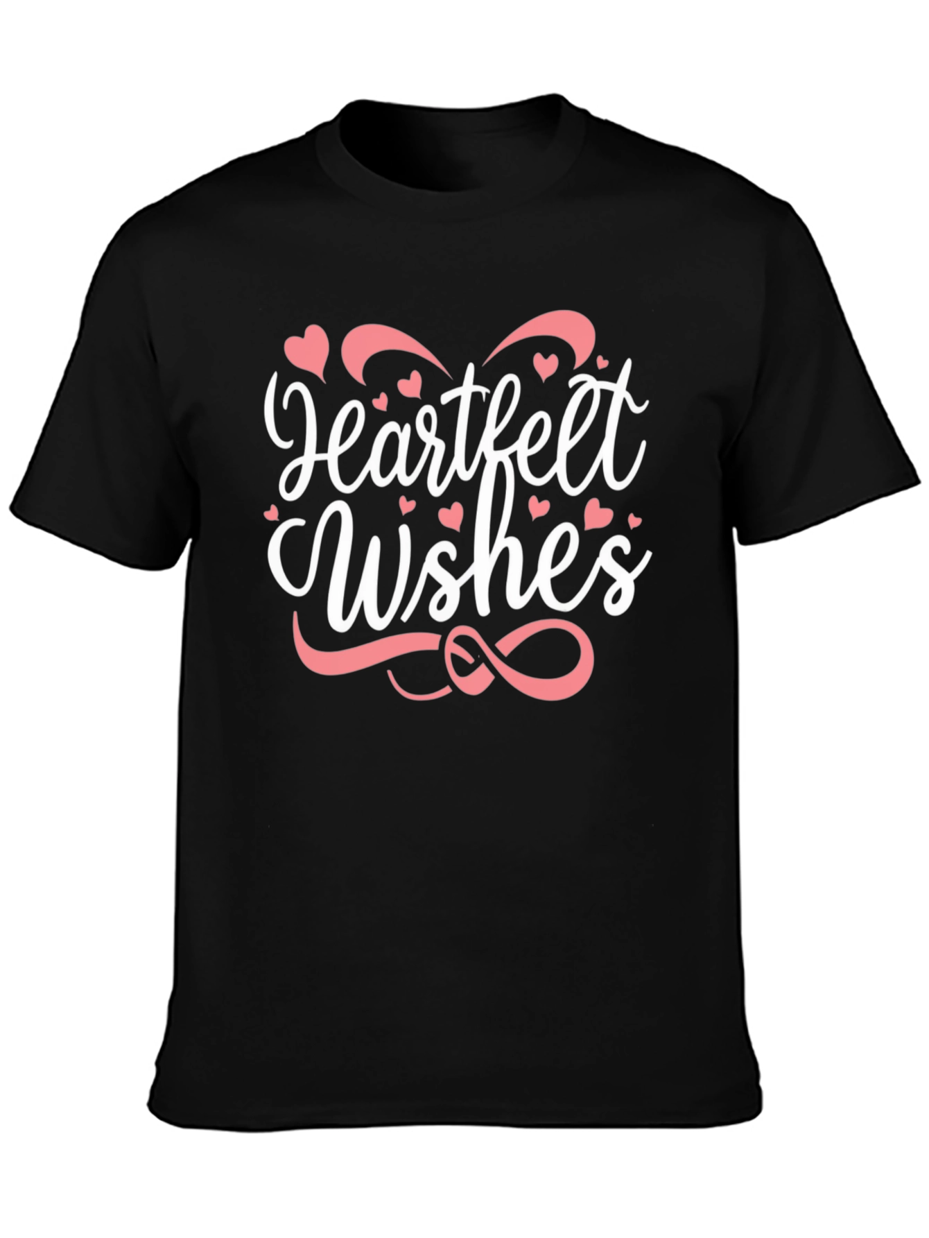 Heartfelt Wishes Black T-Shirt