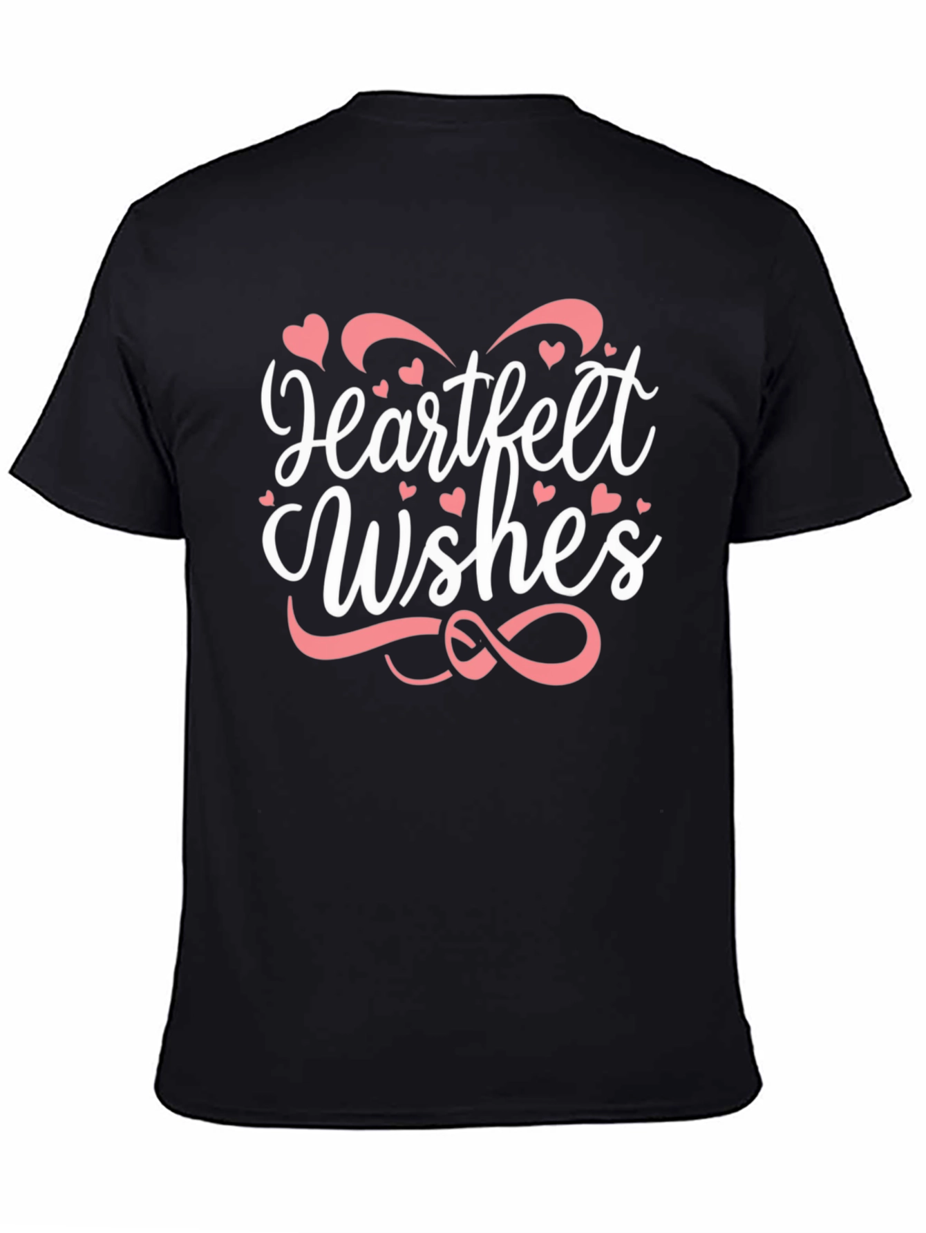 Heartfelt Wishes Black T-Shirt