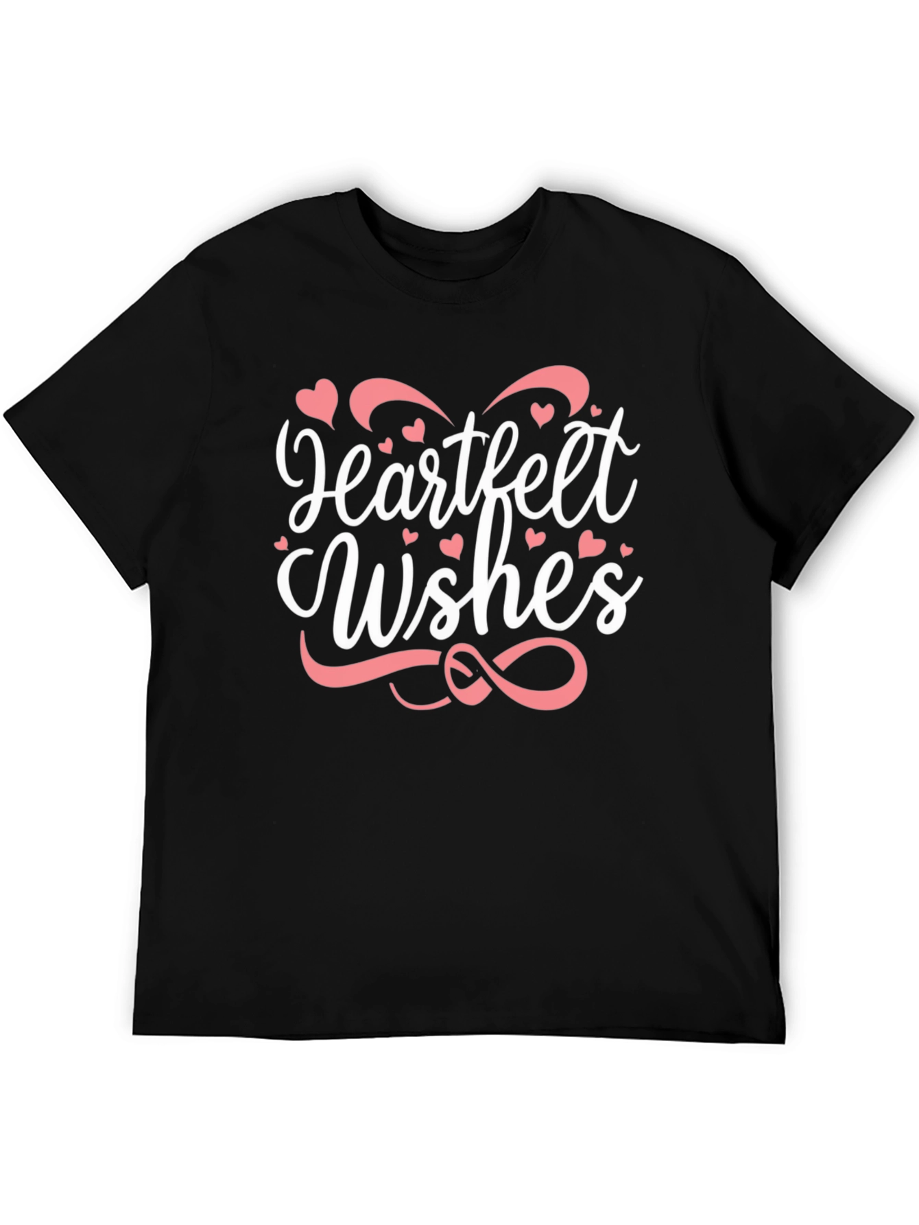 Heartfelt Wishes Black T-Shirt