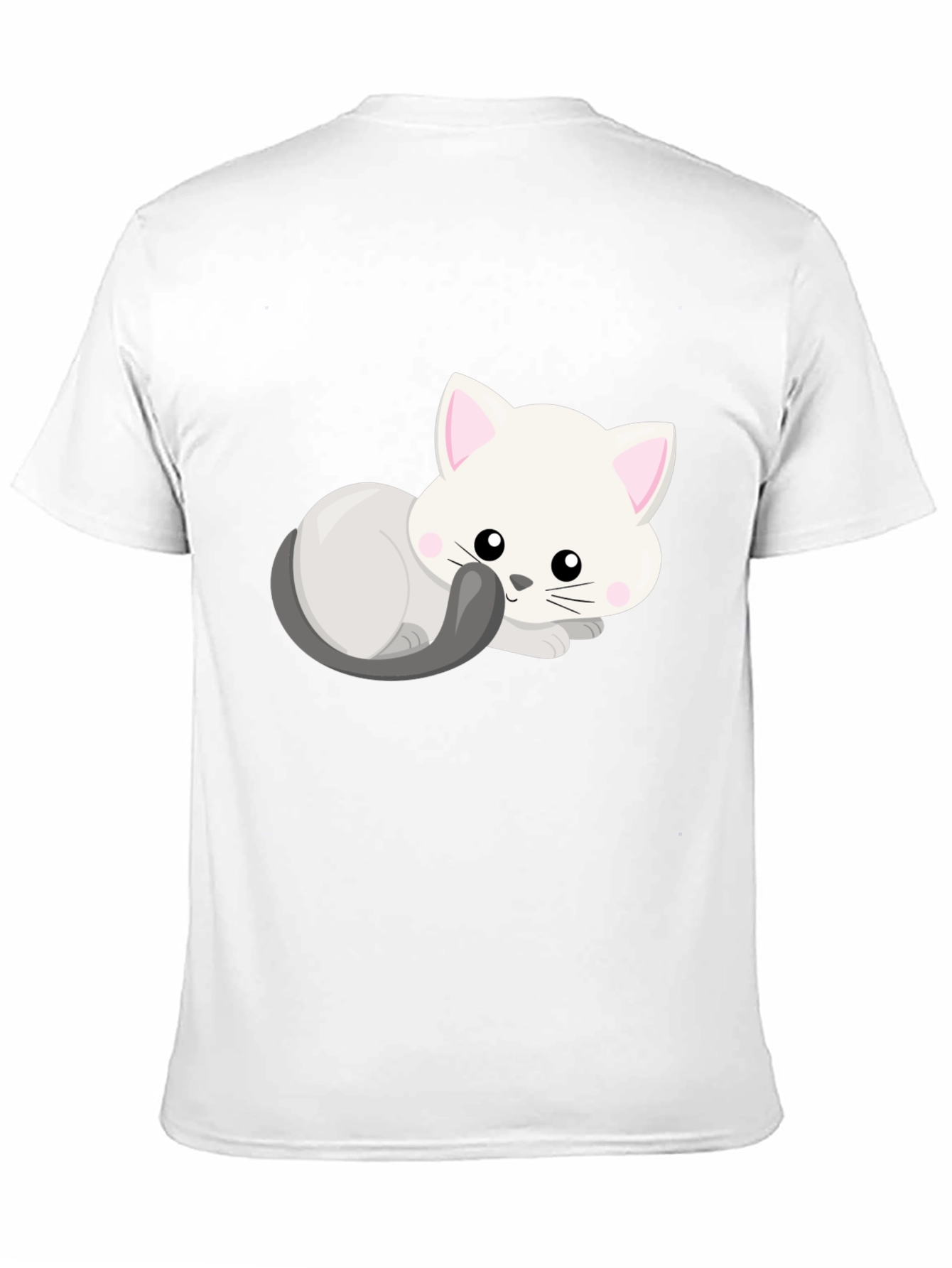Cute Cat Graphic T-Shirt - Black