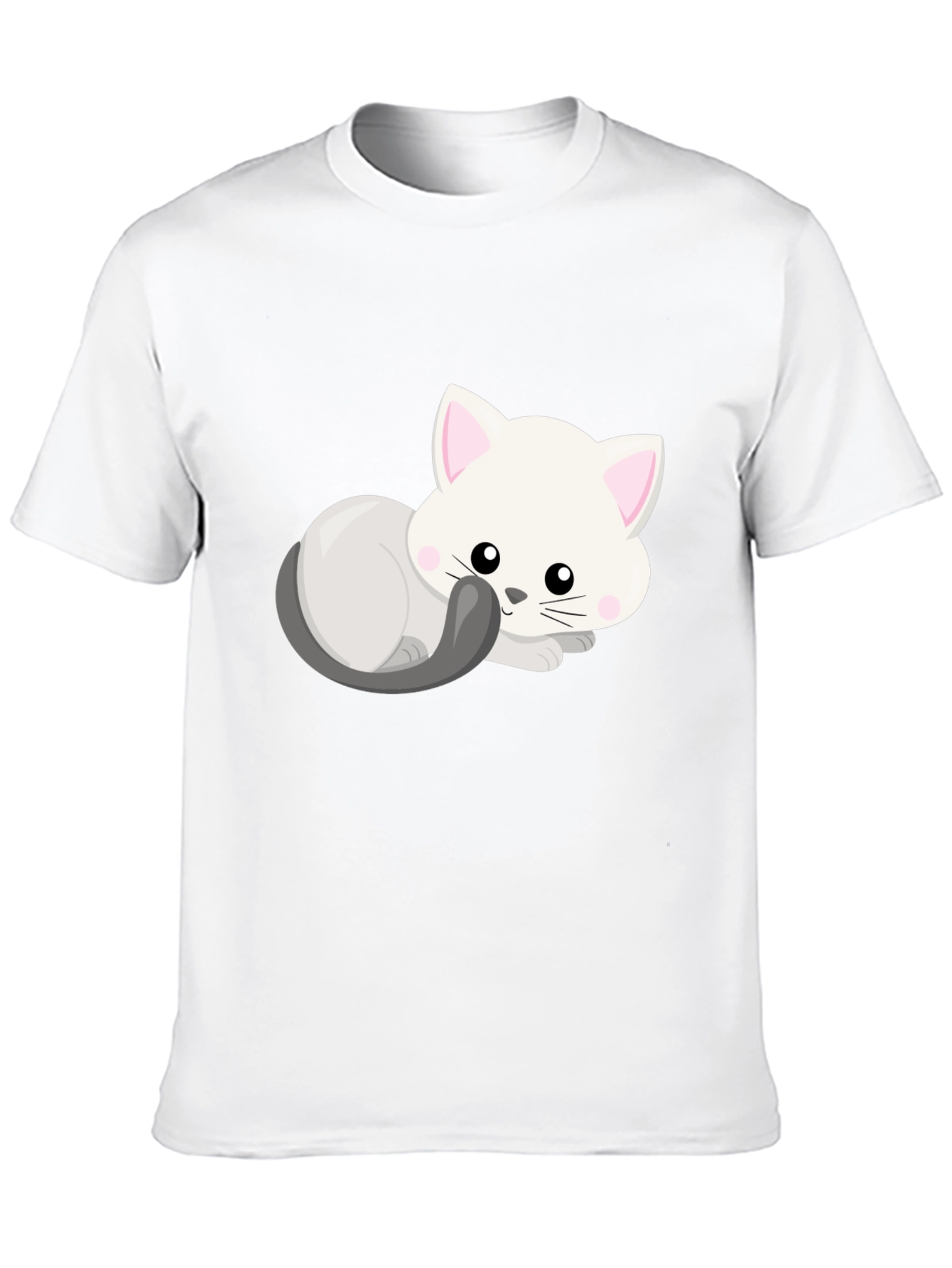 Cute Cat Graphic T-Shirt - Black