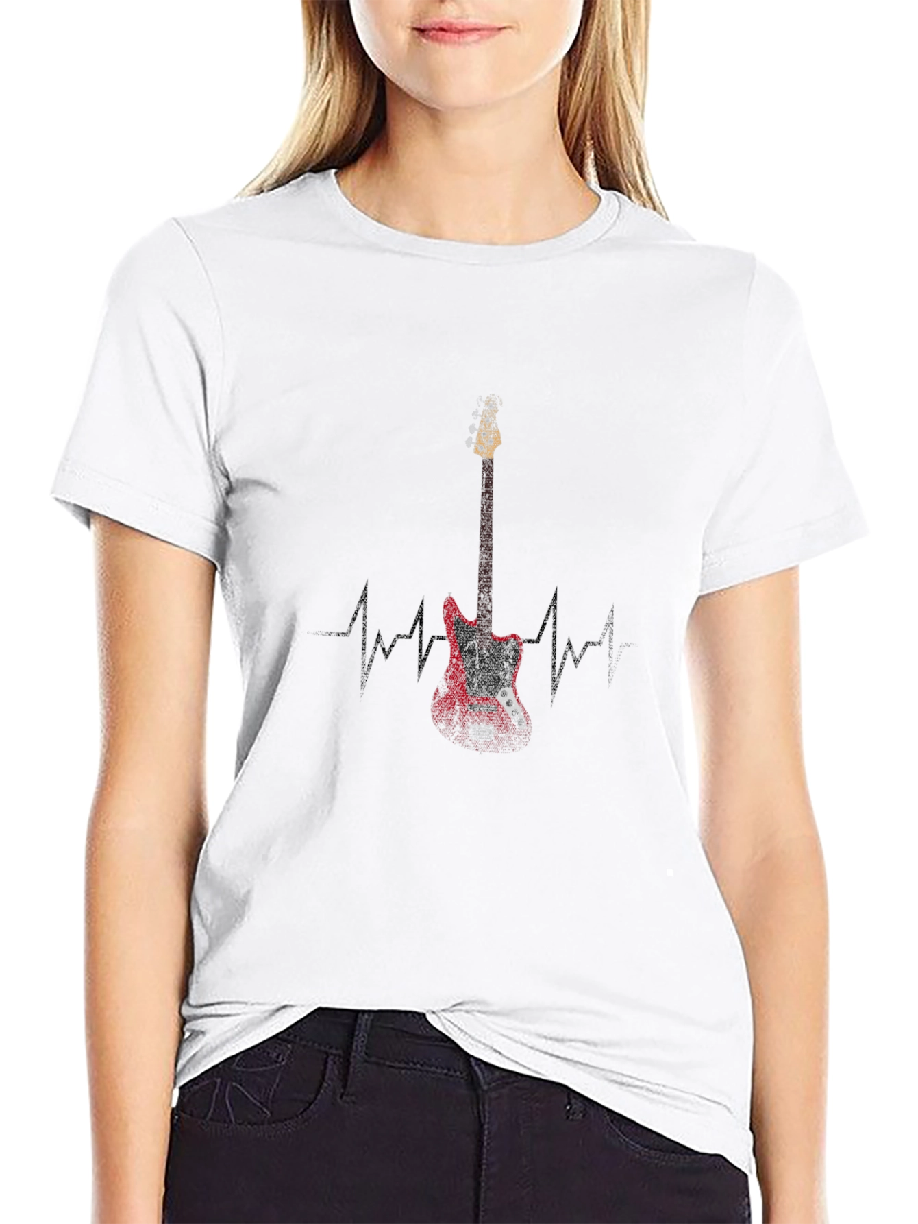 Guitar Heartbeat Graphic Tee