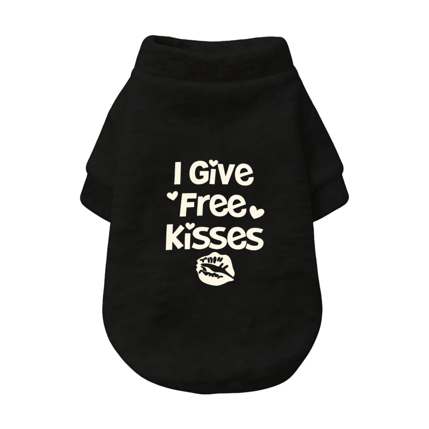 I Give Free Kisses Lip Print Sweet Pet Cardigan Sweater, Lovely Puppy Daily Outfit