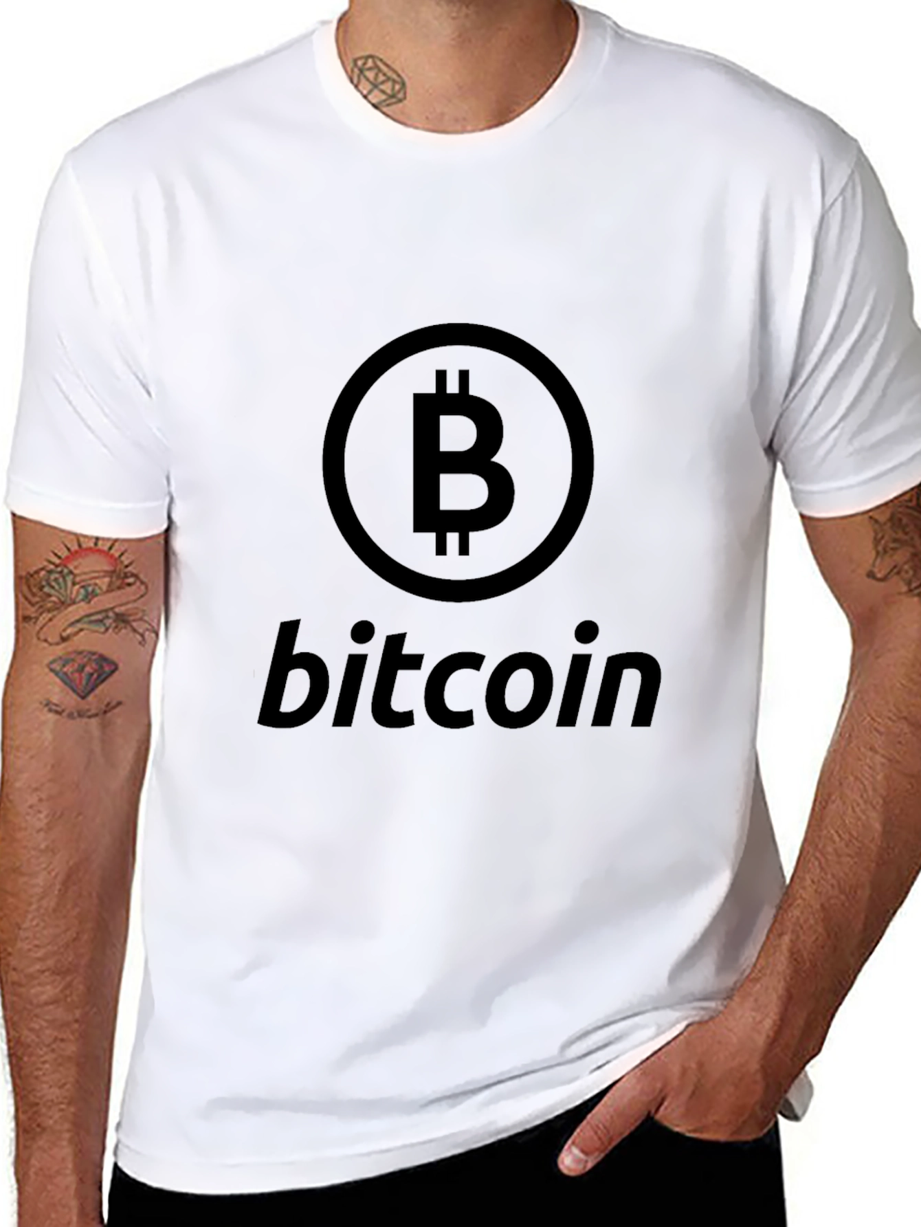 Bitcoin Crypto Black Graphic T-Shirt