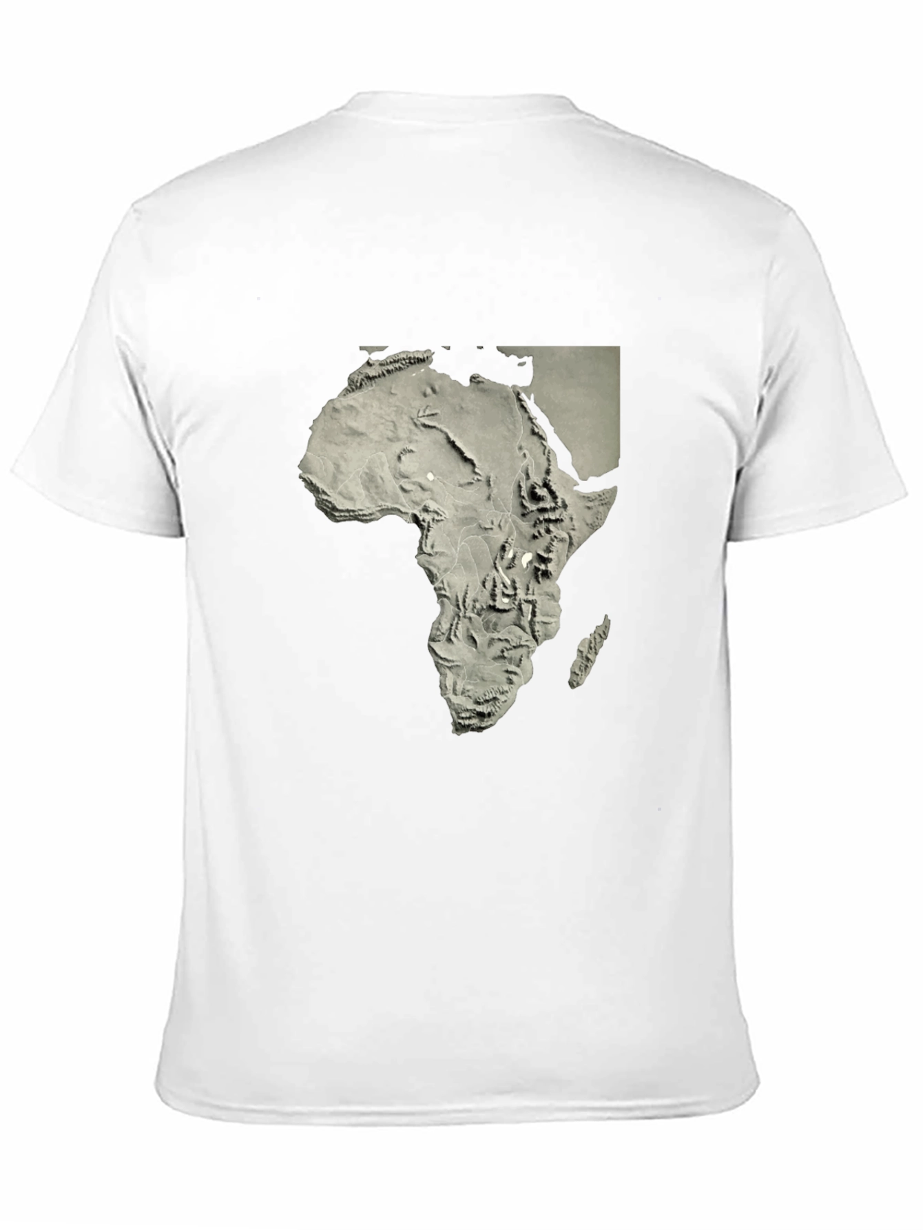 Africa Topographic Map T-Shirt - Unique Continent Design