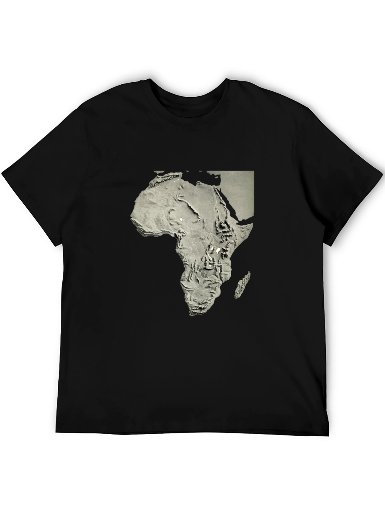 Africa Topographic Map T-Shirt - Unique Continent Design