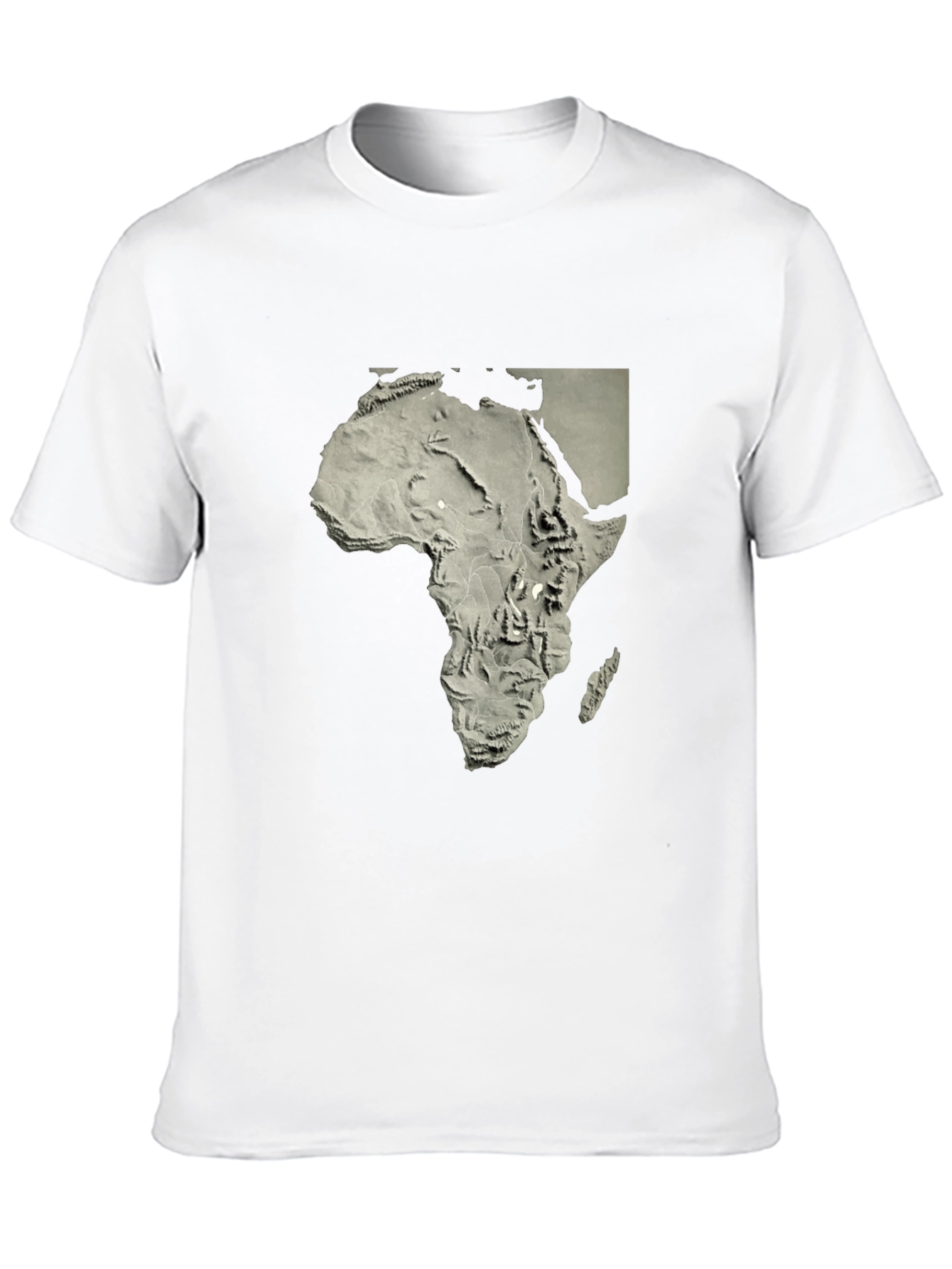 Africa Topographic Map T-Shirt - Unique Continent Design