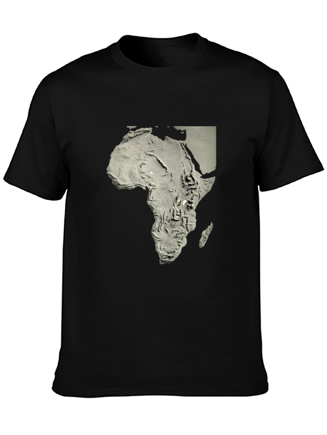 Africa Topographic Map T-Shirt - Unique Continent Design