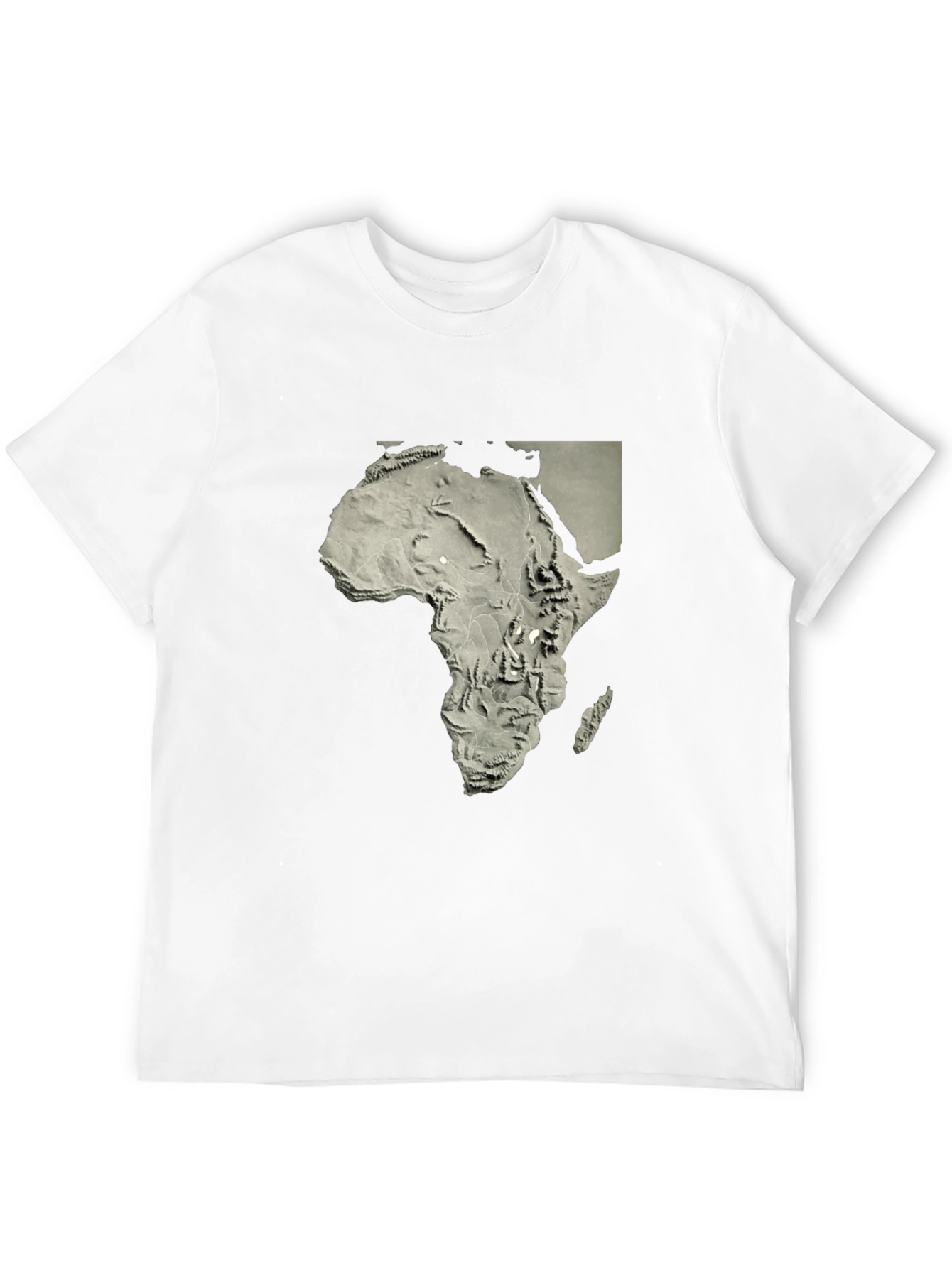 Africa Topographic Map T-Shirt - Unique Continent Design