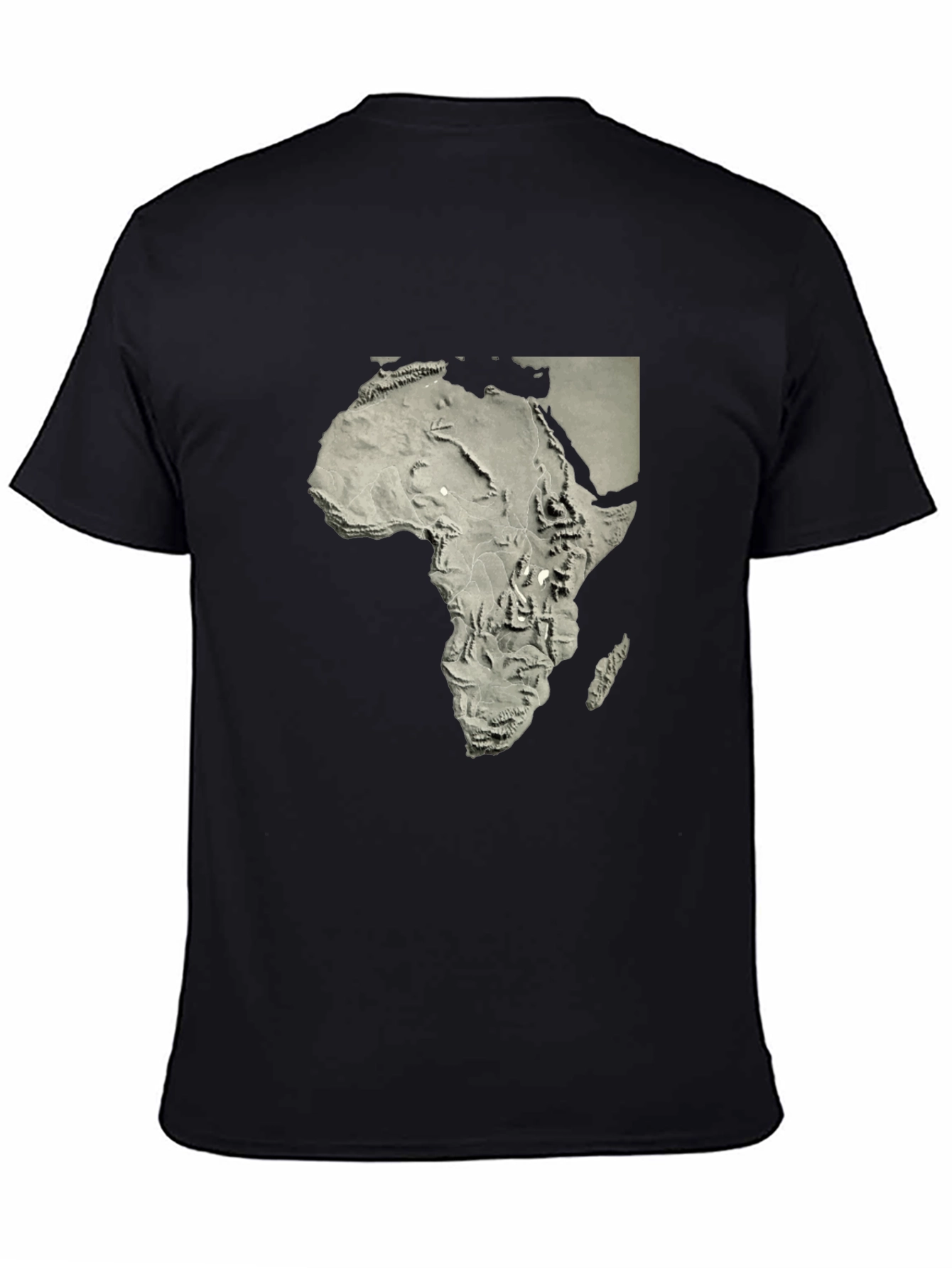 Africa Topographic Map T-Shirt - Unique Continent Design