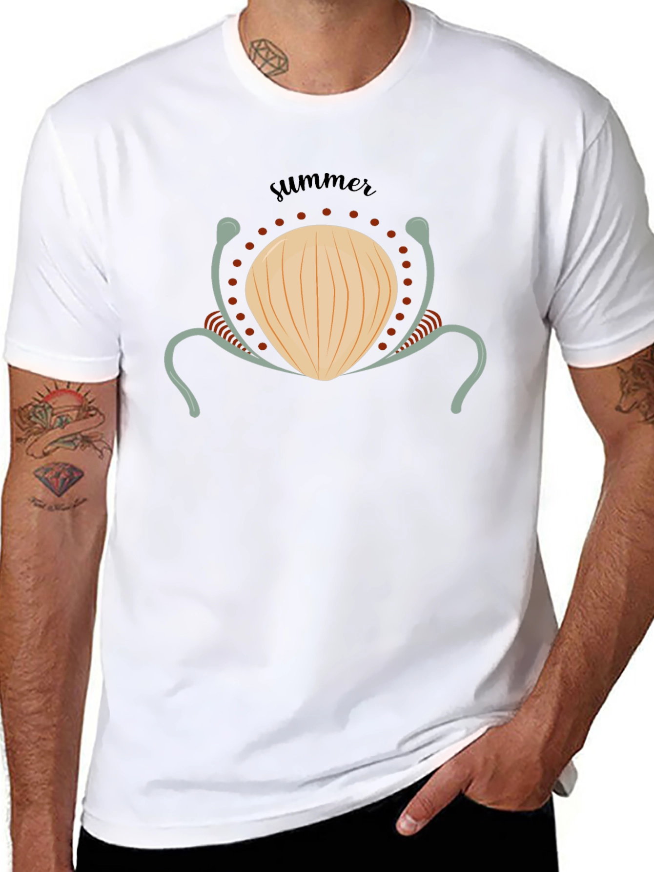 Summer Shell Graphic Tee - Black