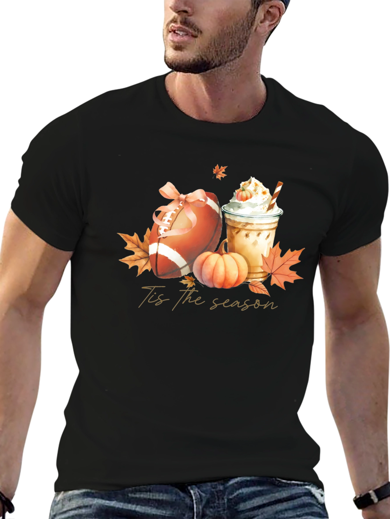Tis The Season Football & Pumpkin Spice T-Shirt