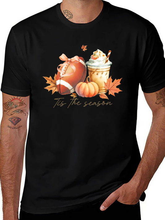 Tis The Season Football & Pumpkin Spice T-Shirt