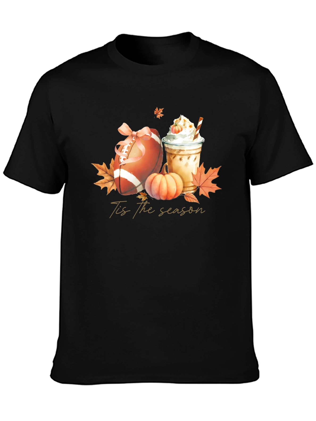 Tis The Season Football & Pumpkin Spice T-Shirt