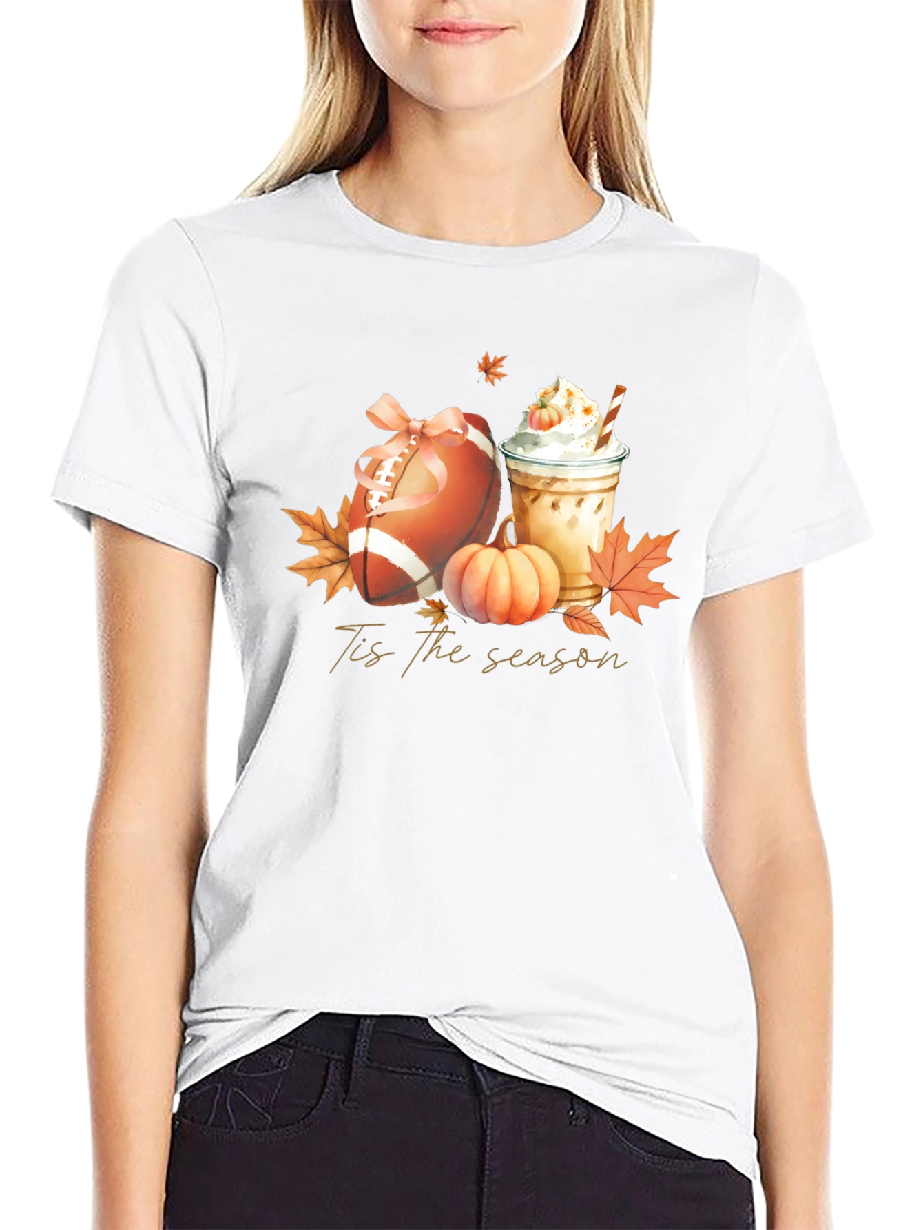 Tis The Season Football & Pumpkin Spice T-Shirt