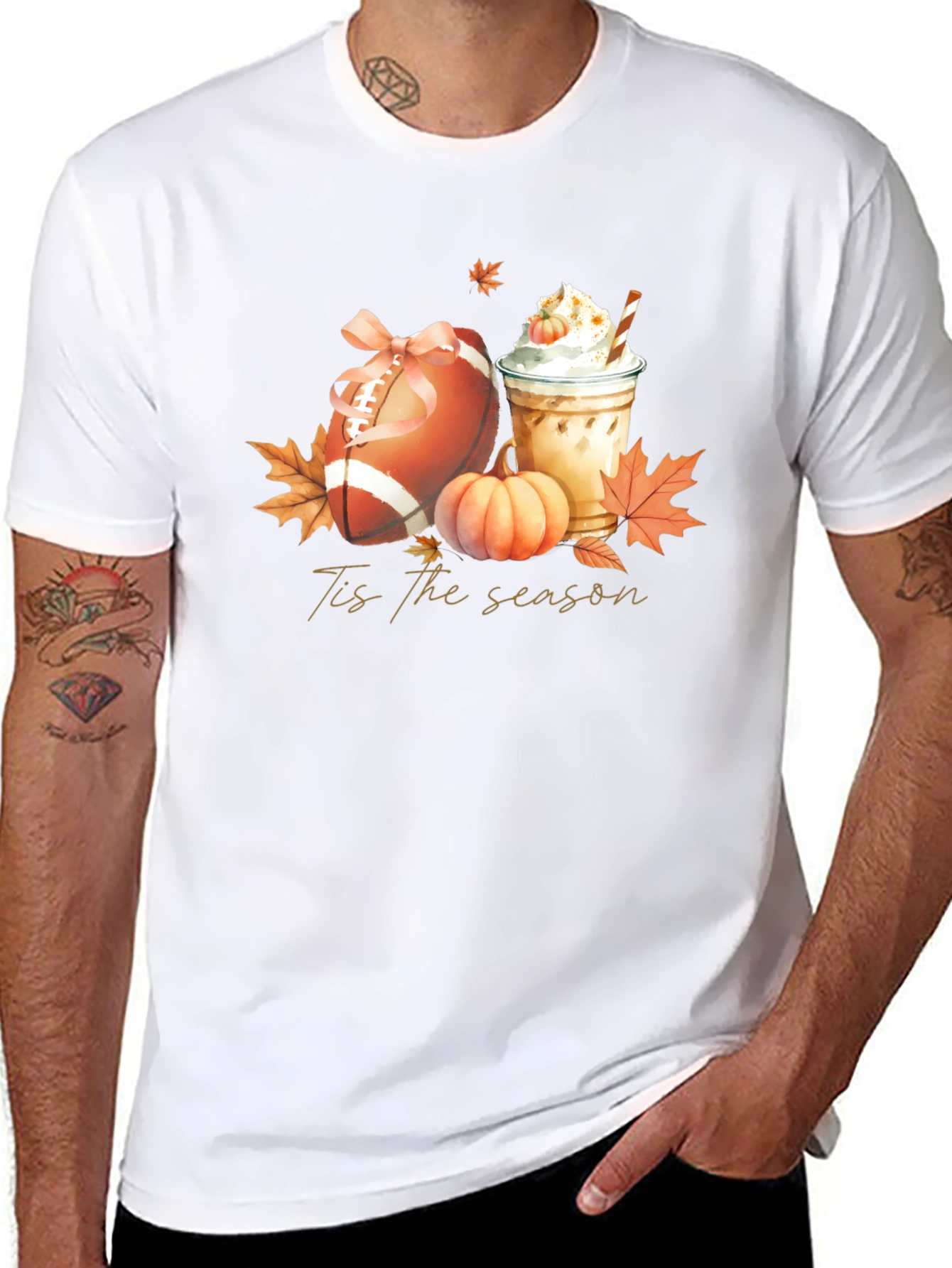 Tis The Season Football & Pumpkin Spice T-Shirt