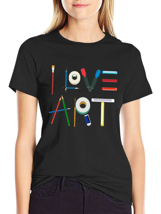 I Love Art Graphic T-Shirt - Artist Theme