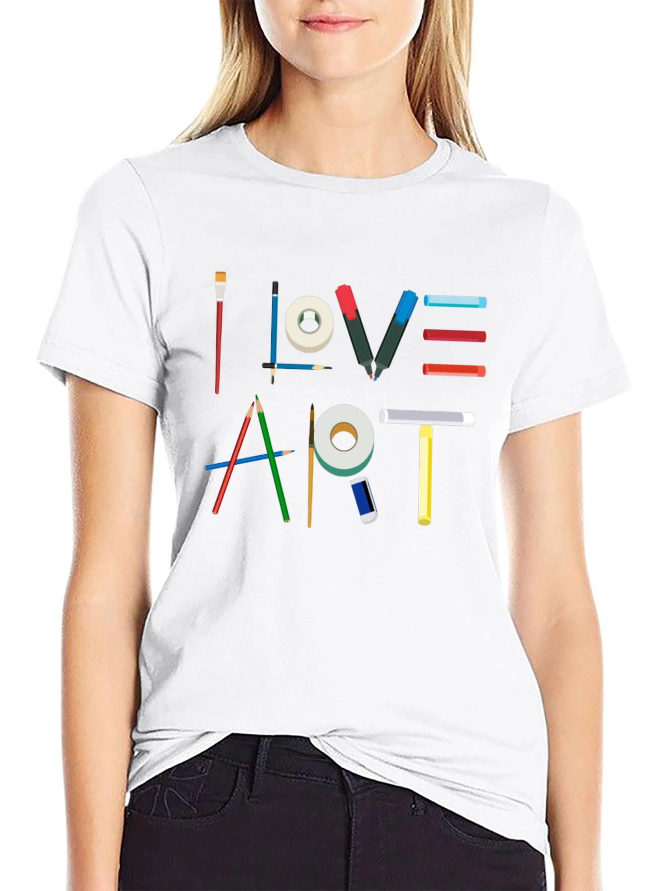 I Love Art Graphic T-Shirt - Artist Theme
