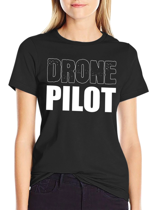 Drone Pilot T-Shirt - Black Crew Neck Tee