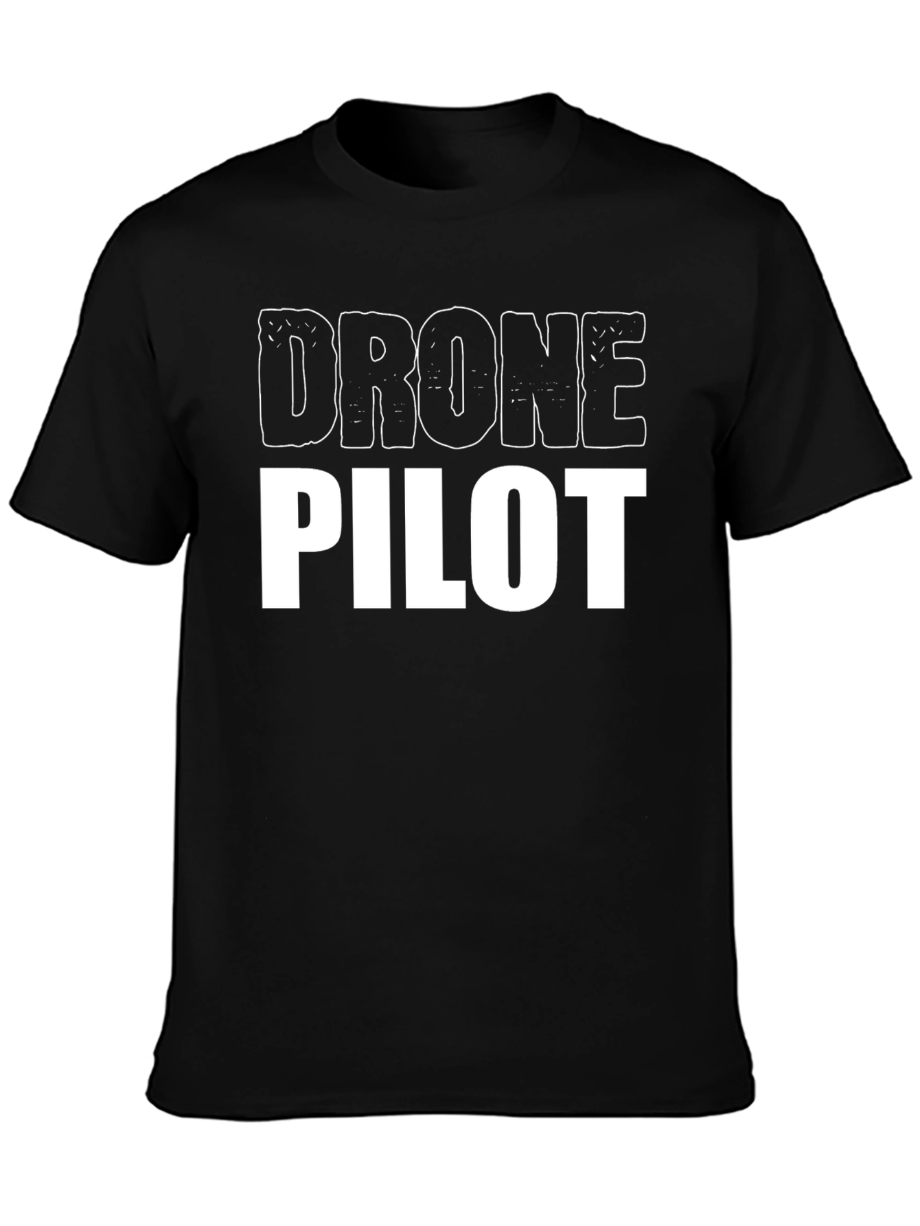 Drone Pilot T-Shirt - Black Crew Neck Tee