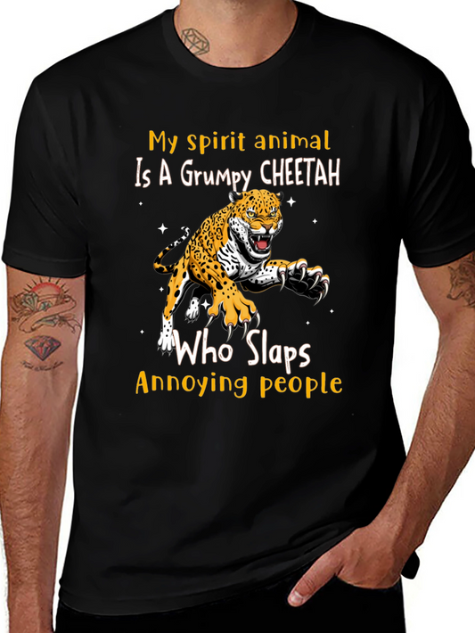 Grumpy Cheetah Slaps Annoying People T-Shirt
