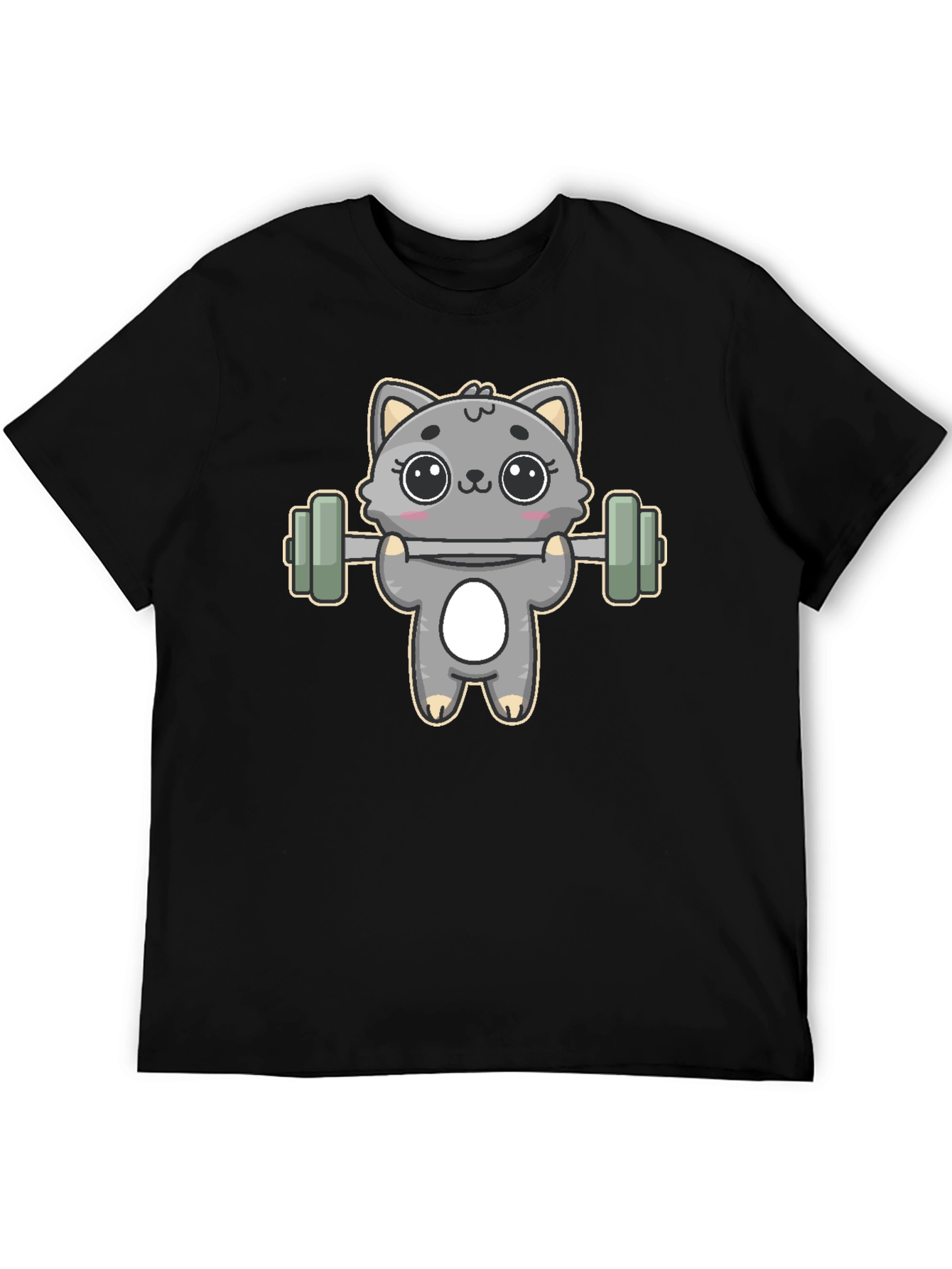 Cute Weightlifting Cat T-Shirt