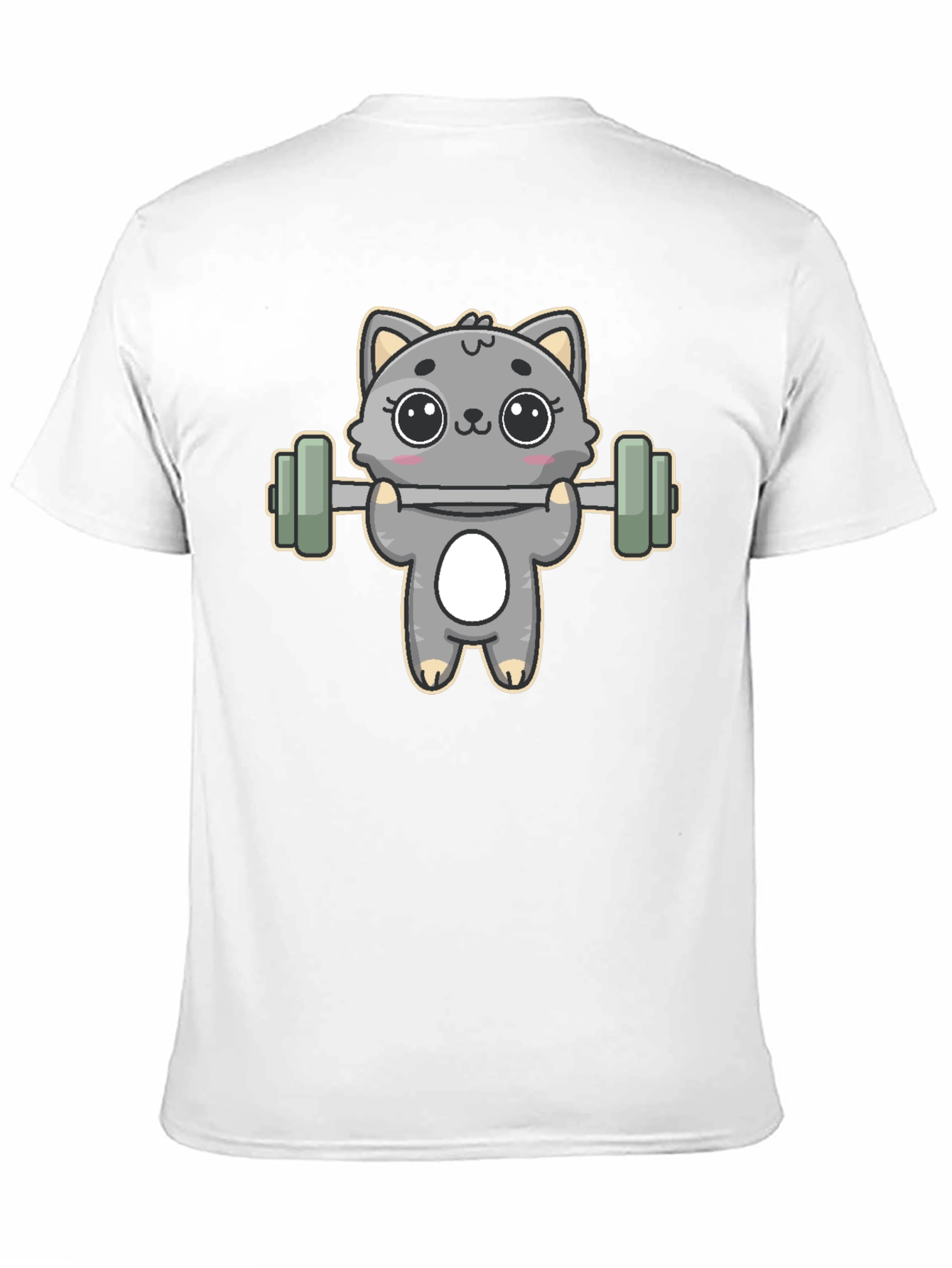 Cute Weightlifting Cat T-Shirt
