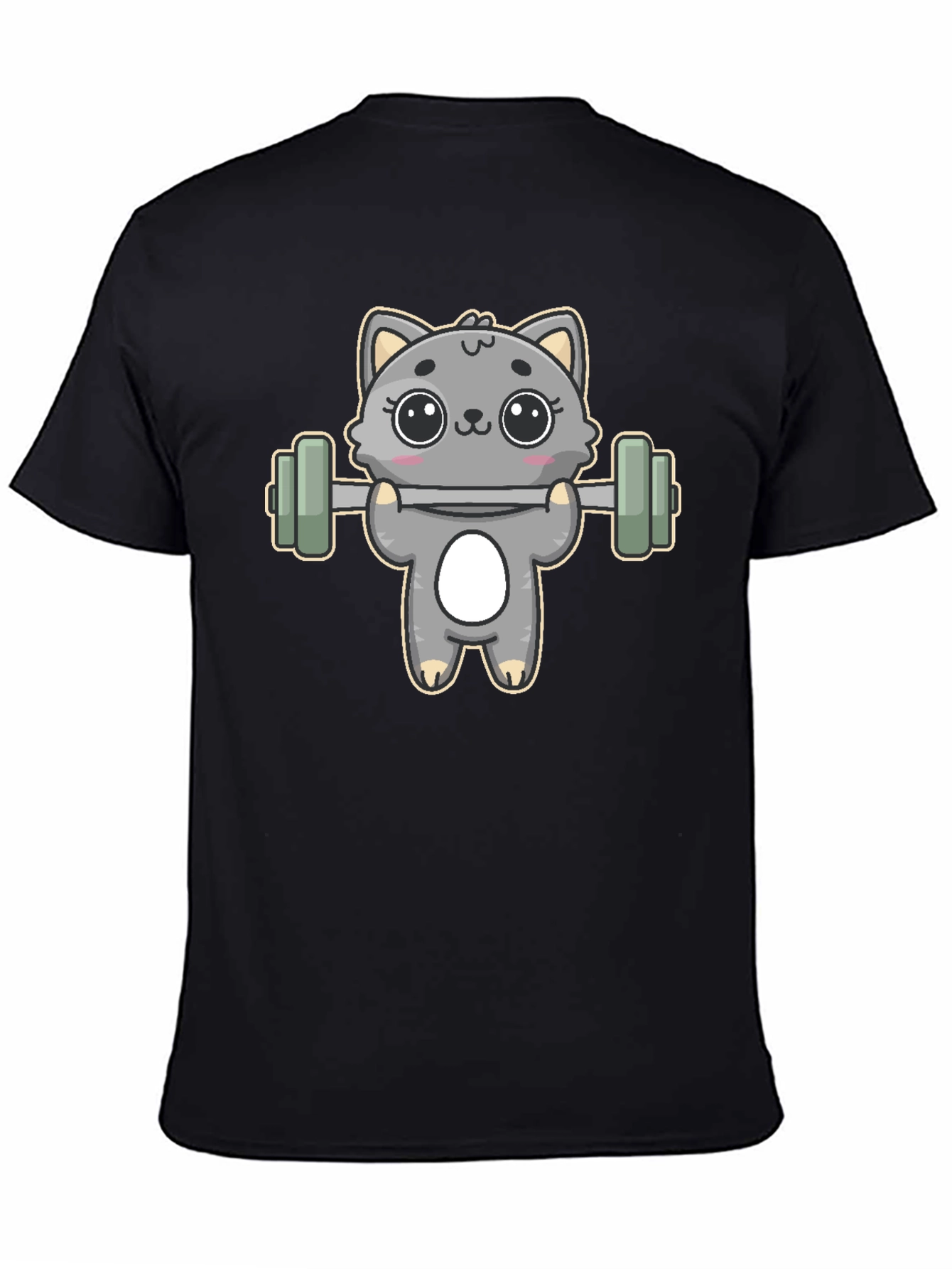 Cute Weightlifting Cat T-Shirt