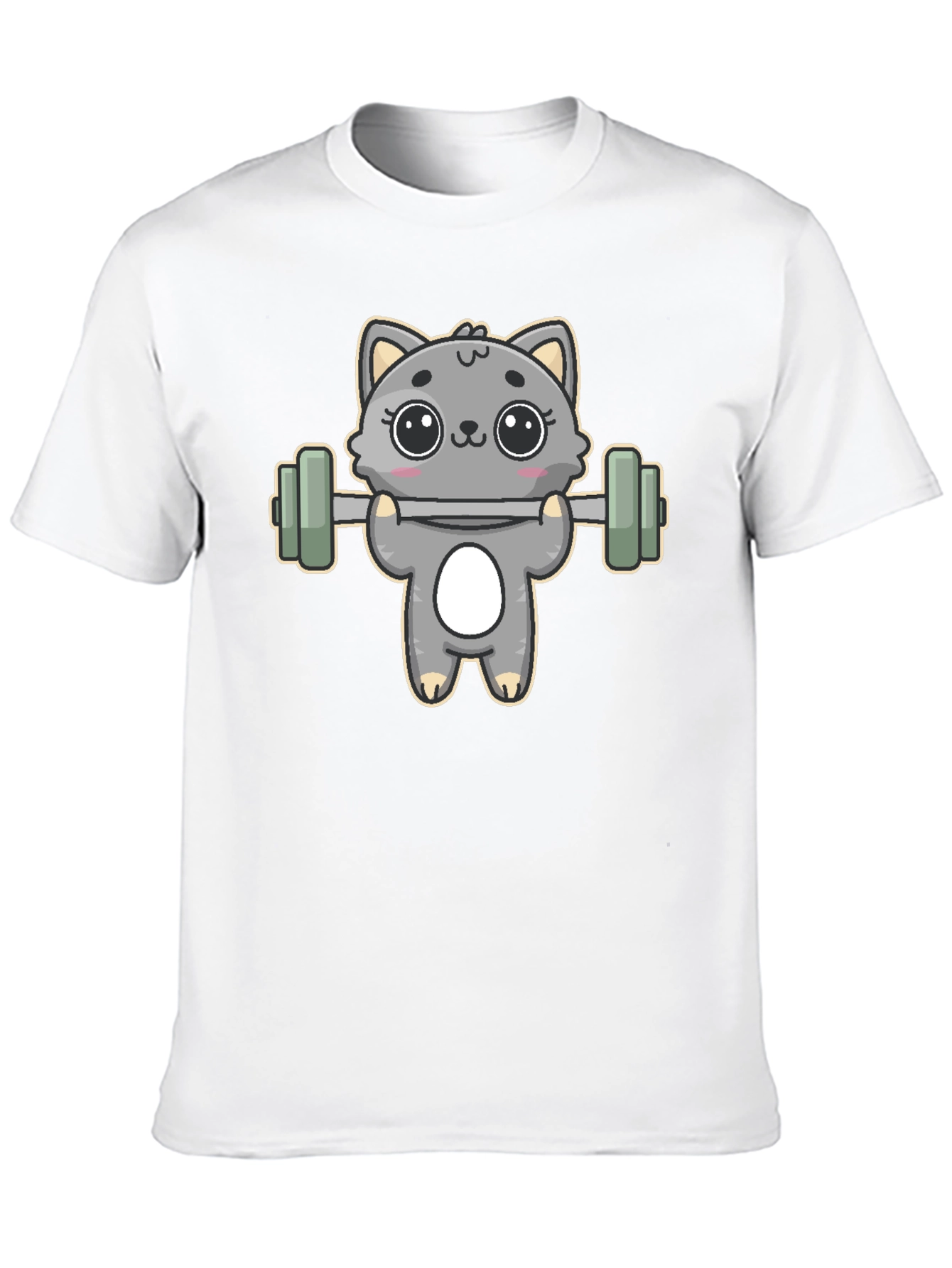 Cute Weightlifting Cat T-Shirt