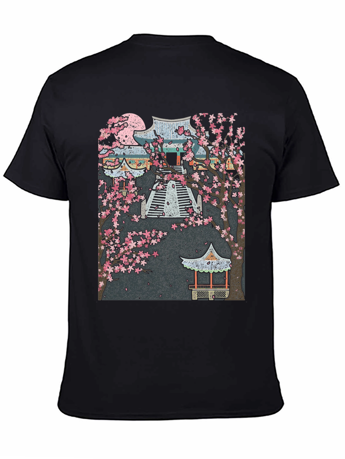 Sakura Temple Black T-Shirt