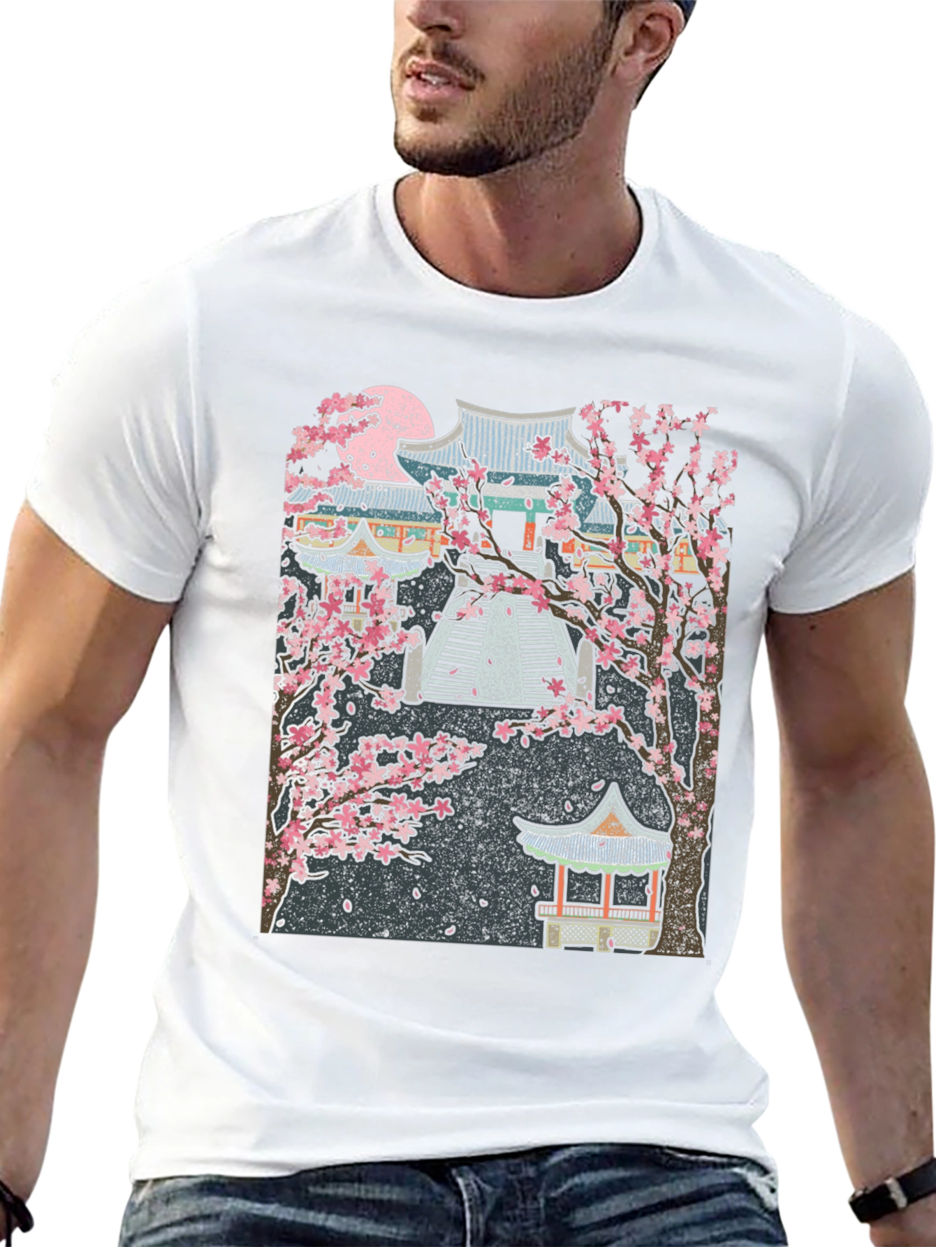 Sakura Temple Black T-Shirt