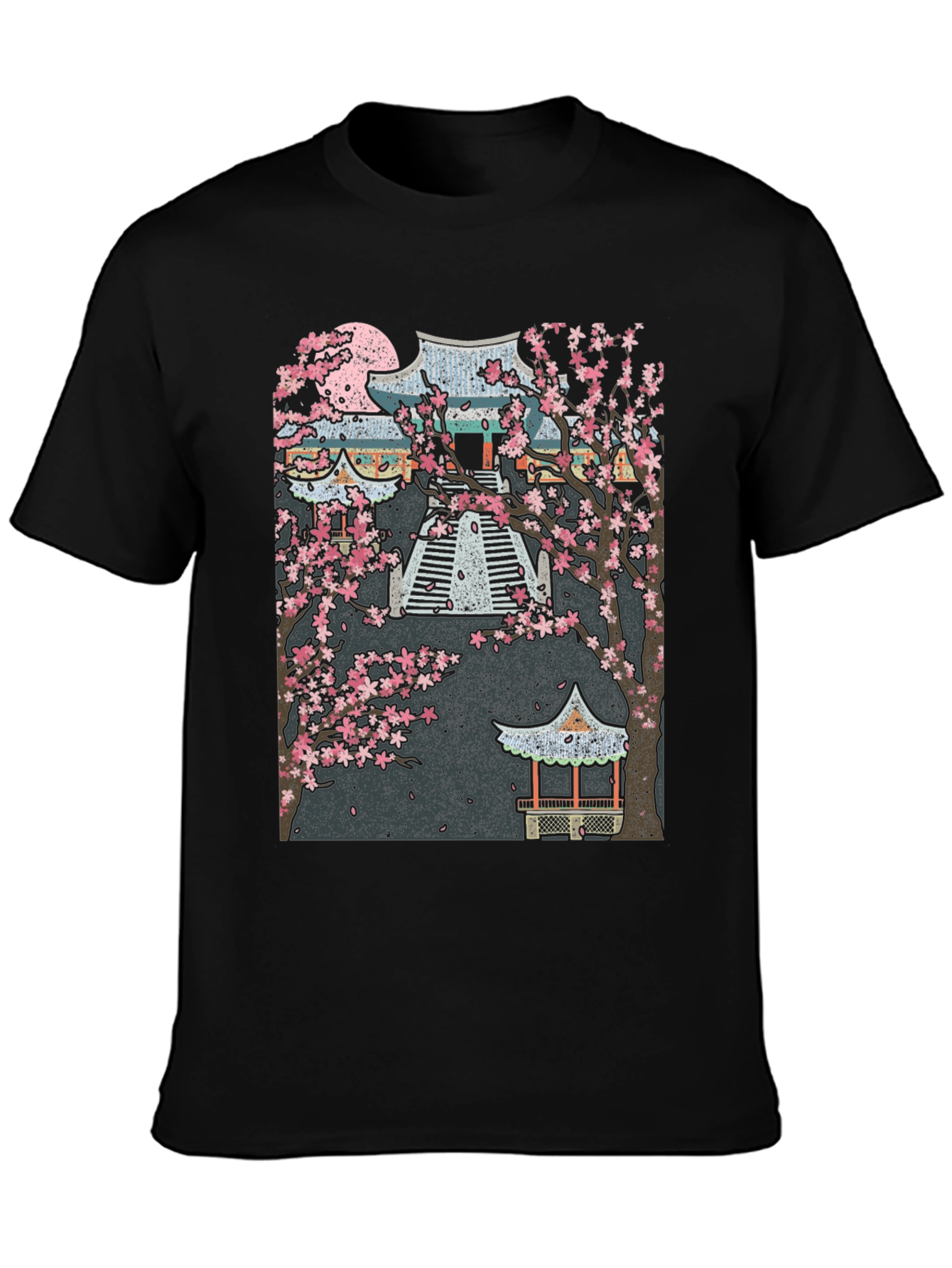 Sakura Temple Black T-Shirt
