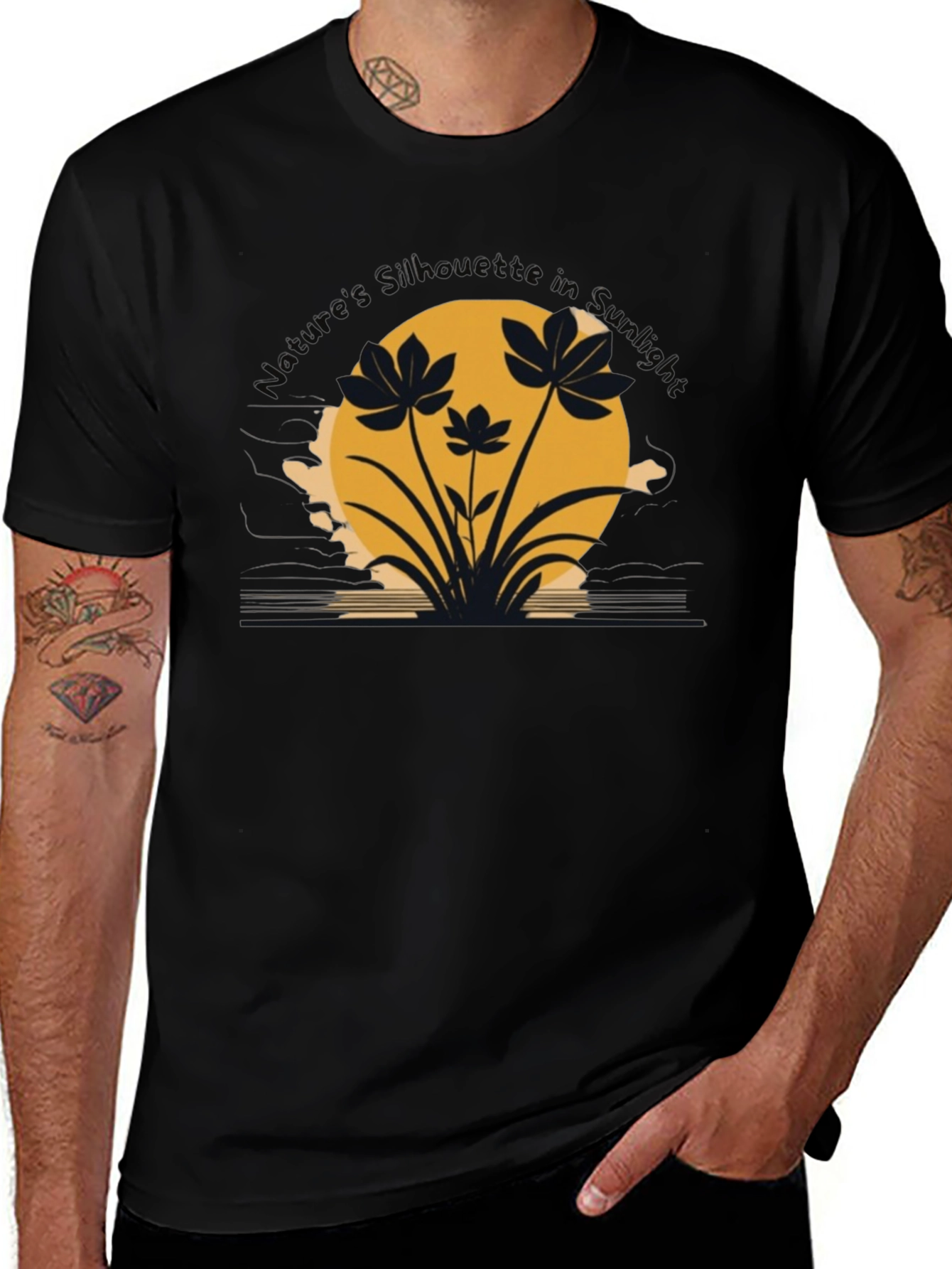 Nature Silhouette in Sunset Tee