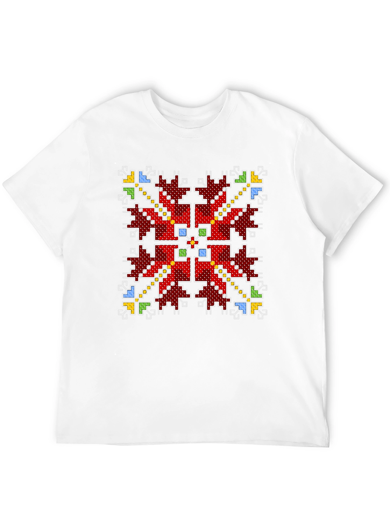 Pixel Art Pattern Black T-Shirt
