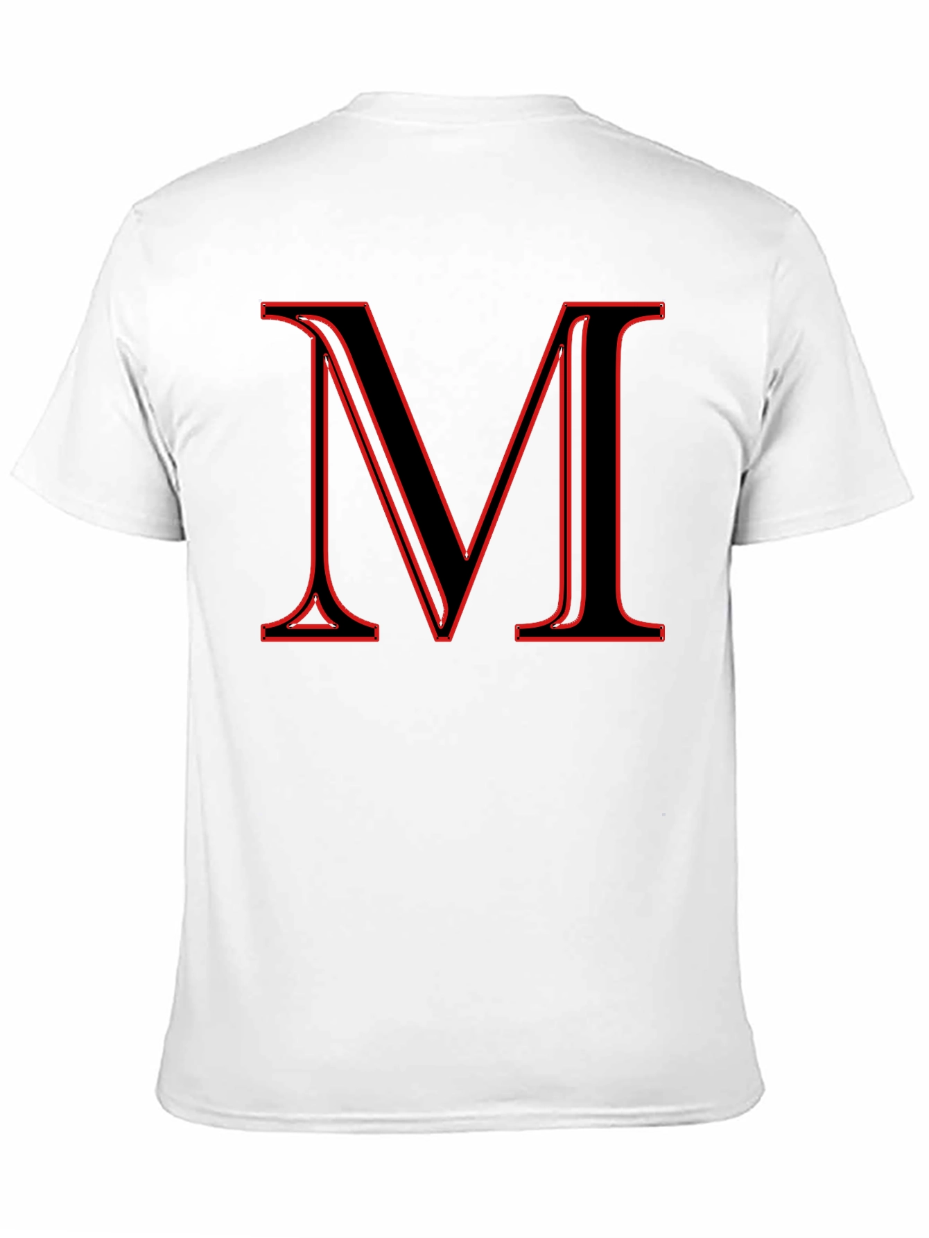 Bold Initial M Black T-Shirt